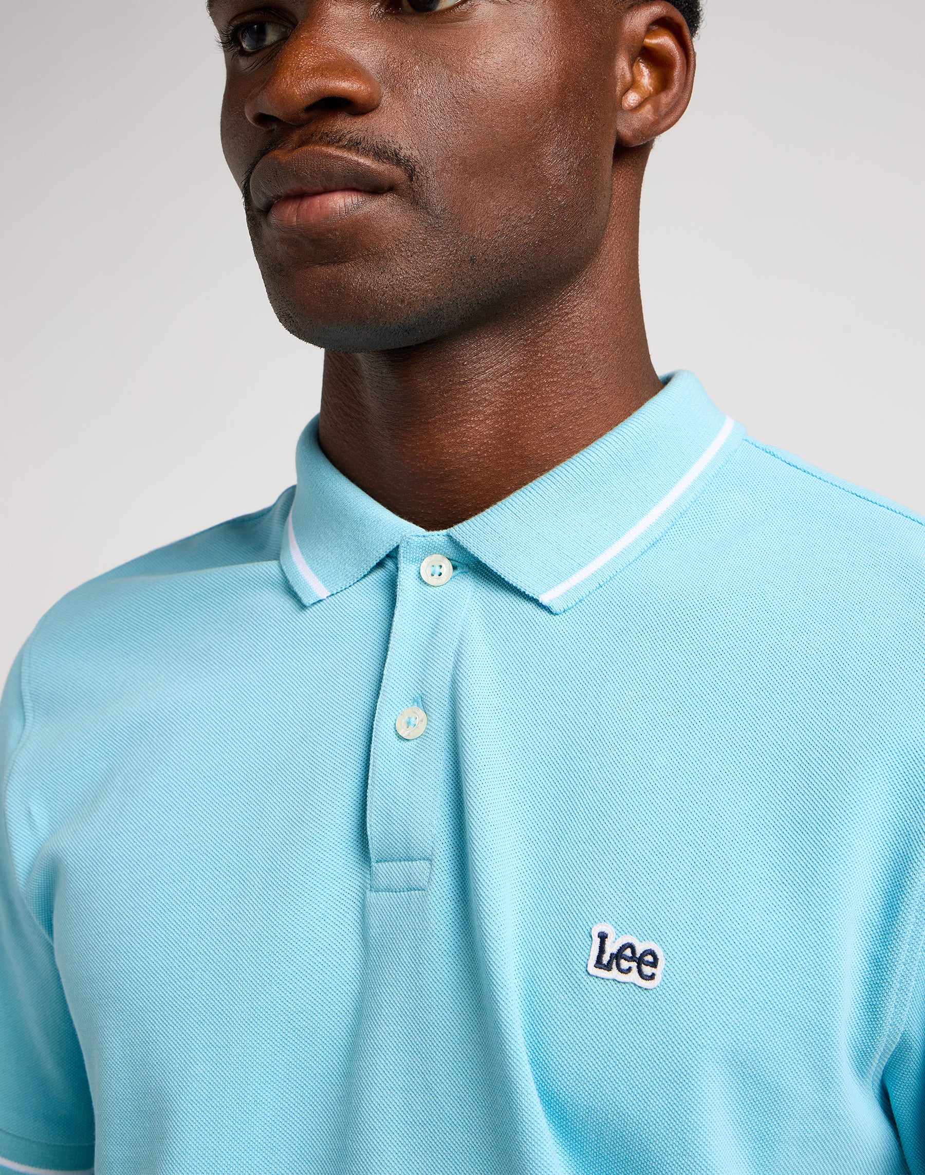 Polo piqué en bleu preppy Polos Lee   