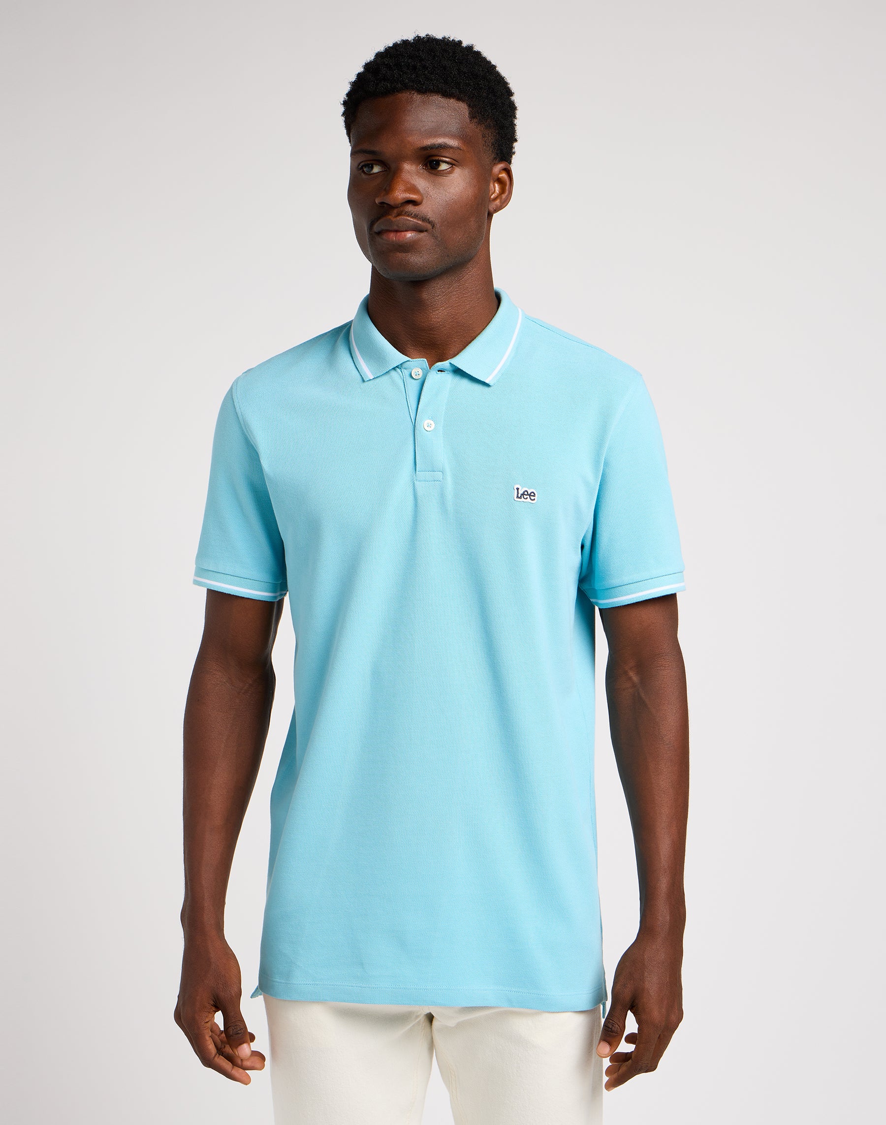 Polo piqué en bleu preppy Polos Lee   