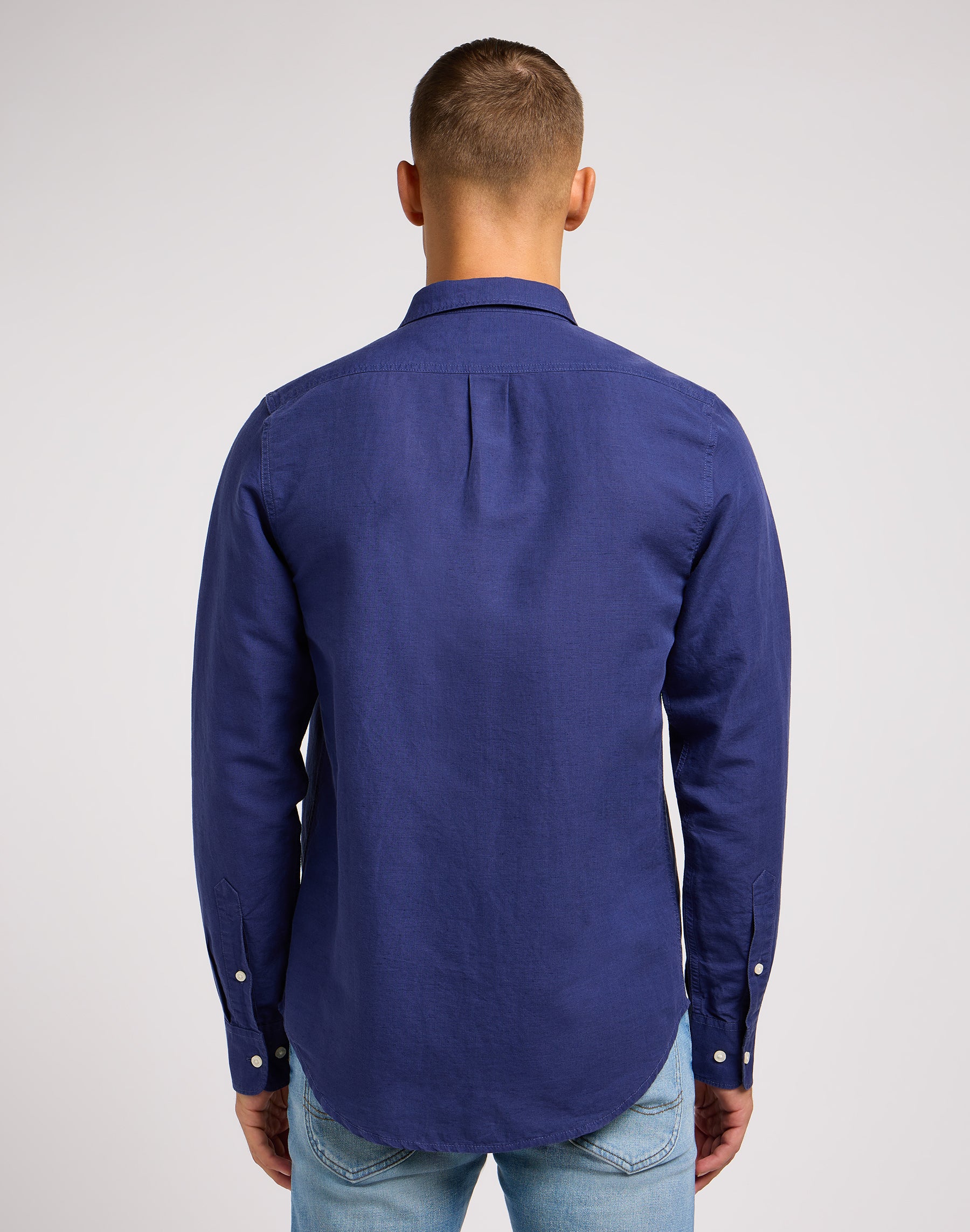 Patch Shirt in Medieval Blue Chemises Lee   