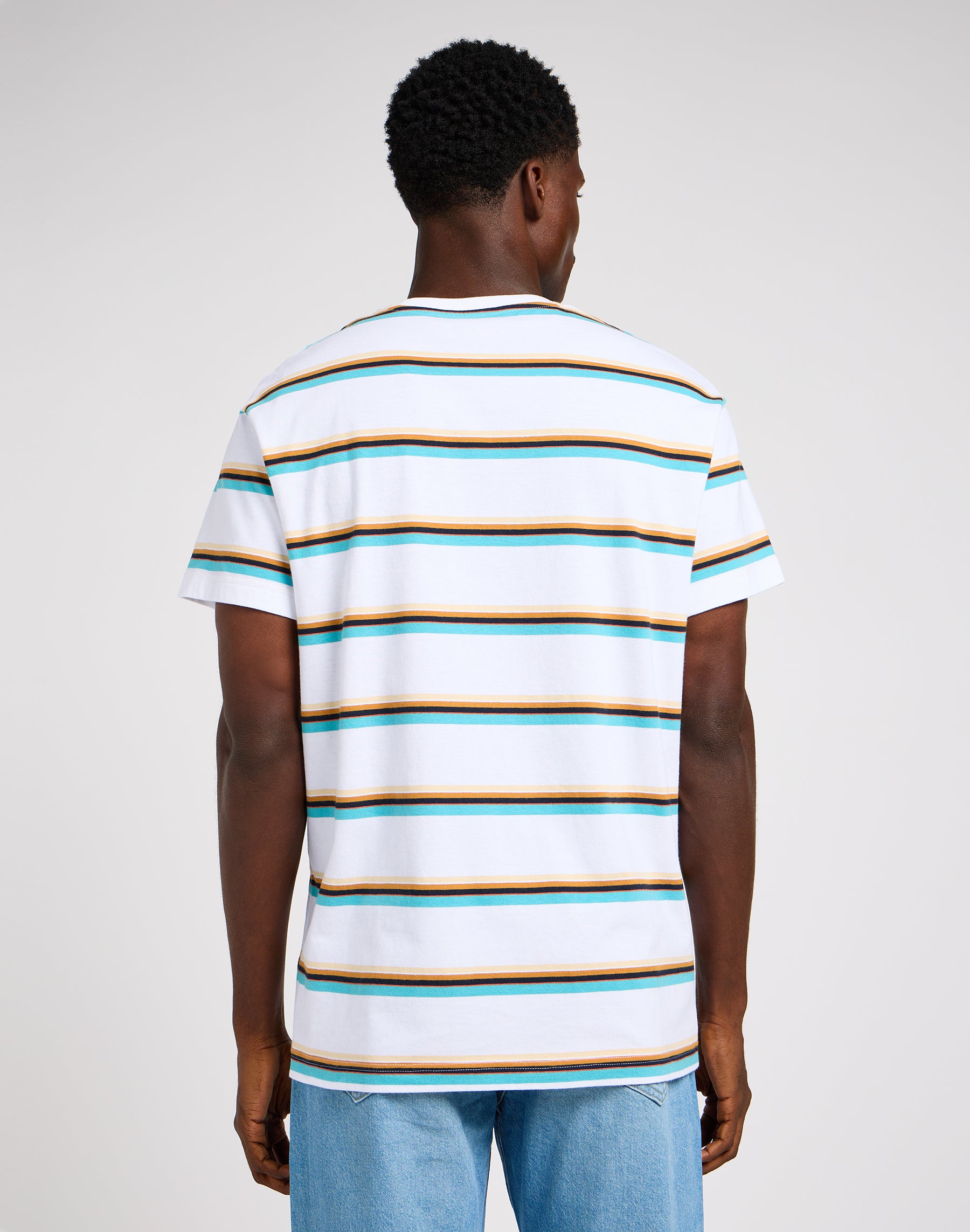 Relaxed Stripe Tee en blanc brillant T-shirts Lee   