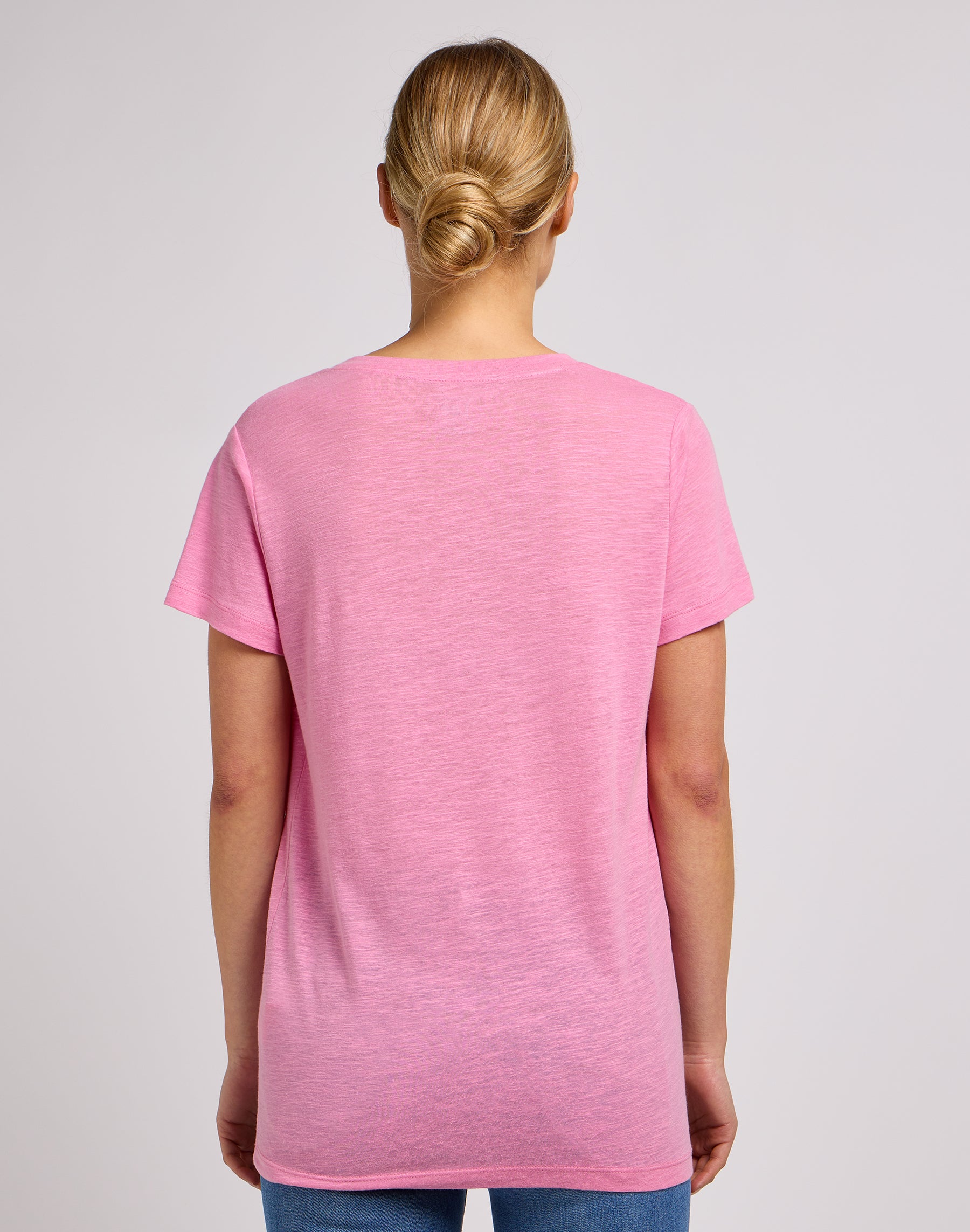 Tee-shirt col V en Sugar Lilac T-shirts Lee   