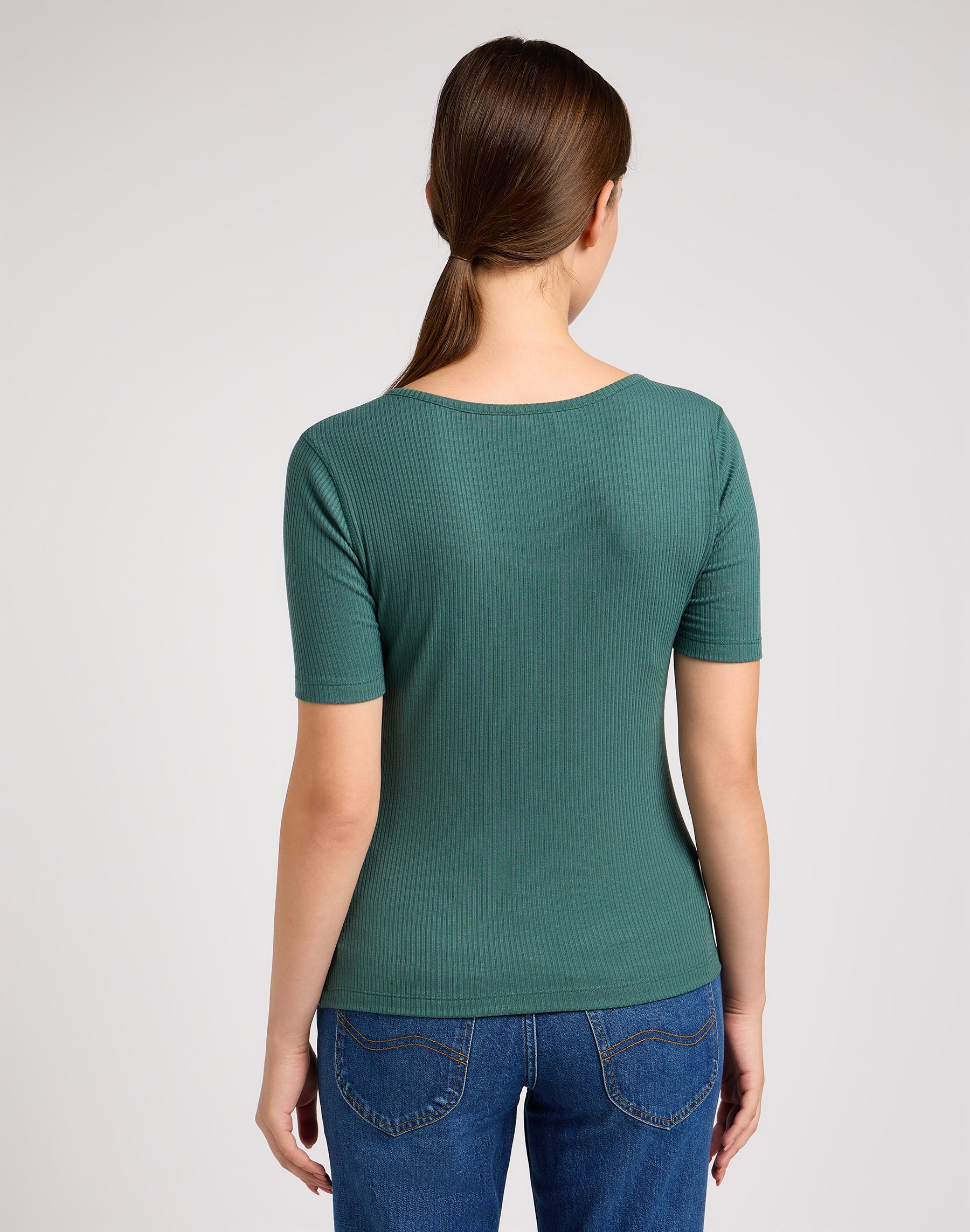 Manches courtes Henley dans Evergreen T-shirts Lee   