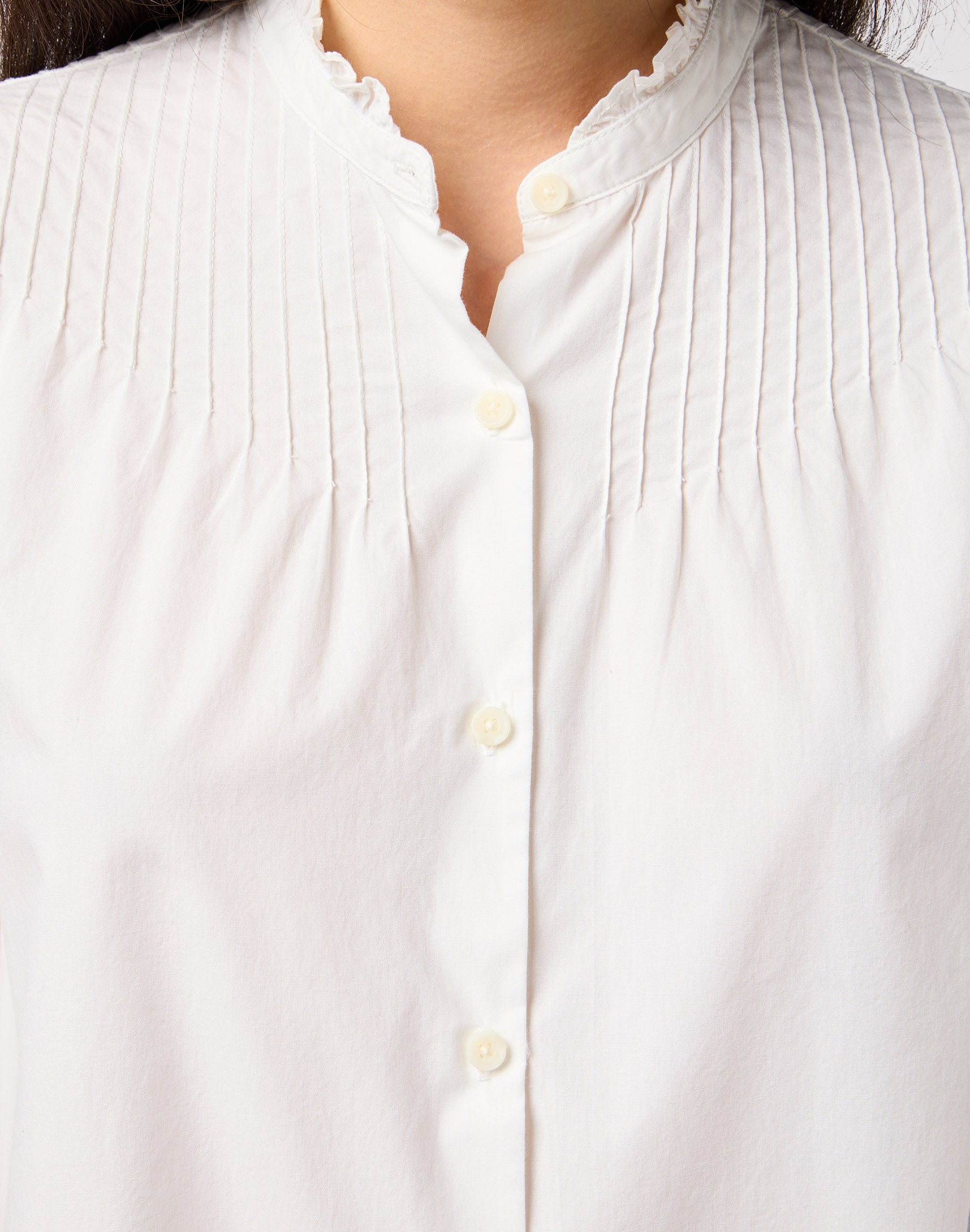 Pintuck Blouse in White Chemises Wrangler   