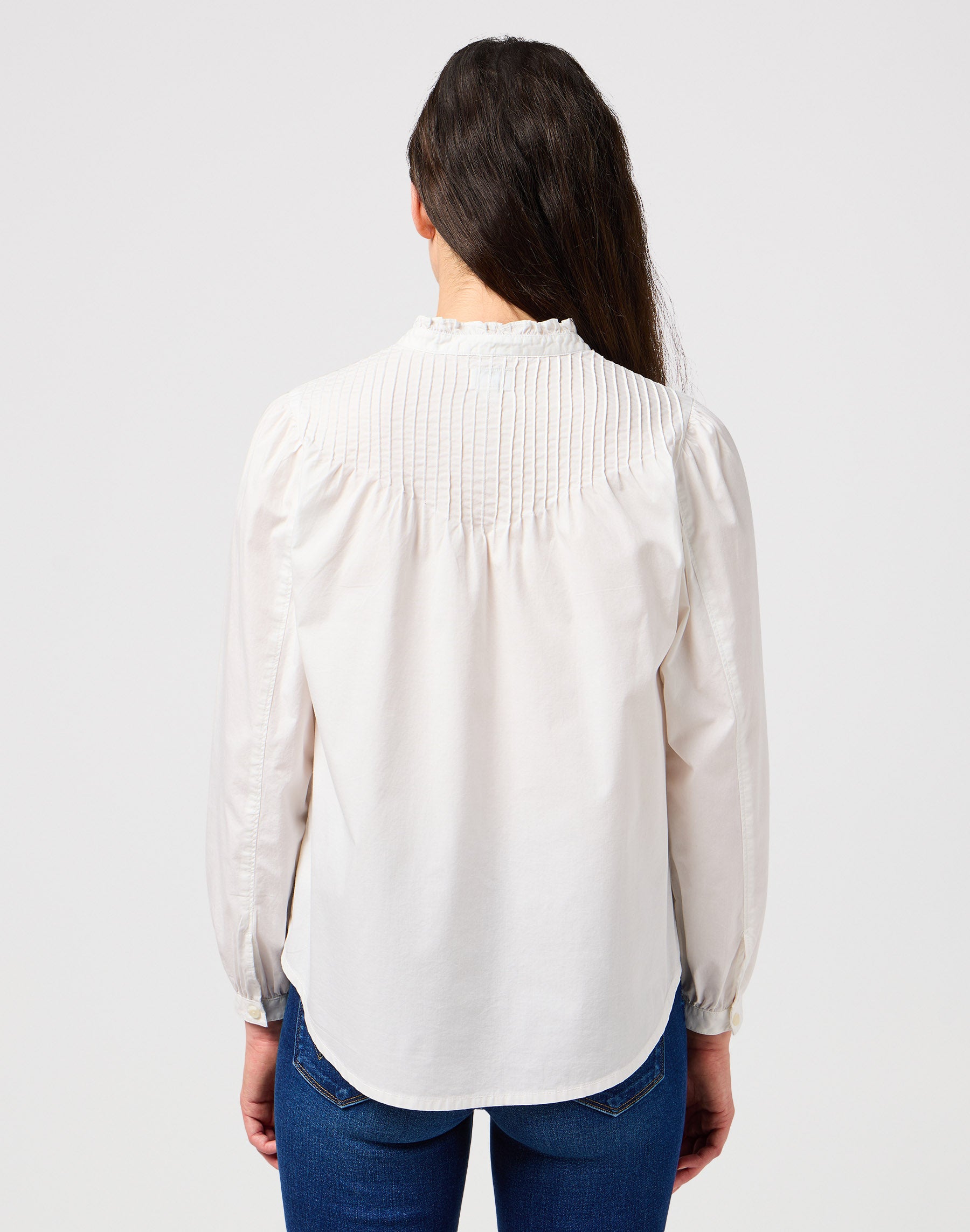 Pintuck Blouse in White Chemises Wrangler   