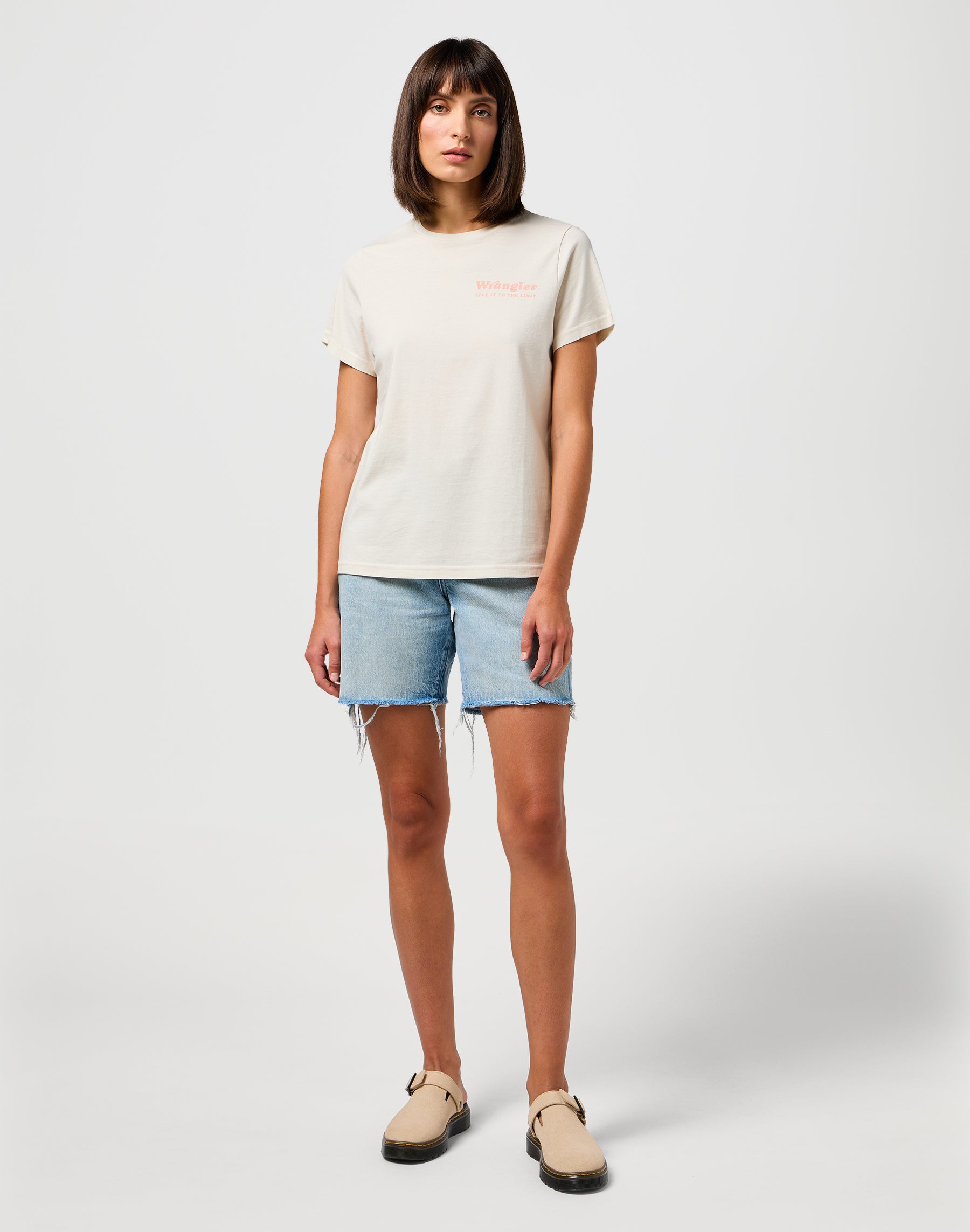 Regular Tee in Vintage White T-shirts Wrangler   