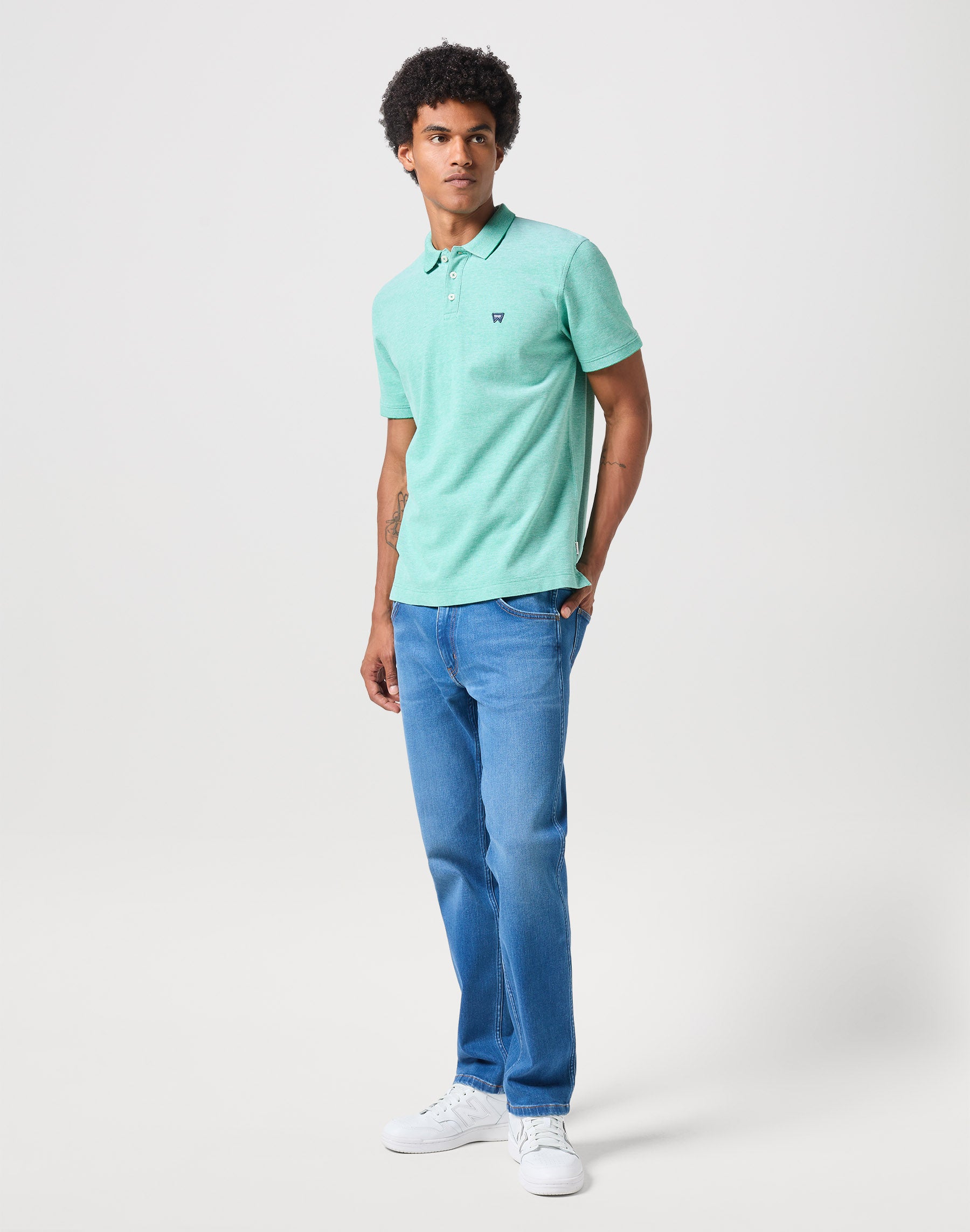 Refined Polo Shirt in Green Polos Wrangler   