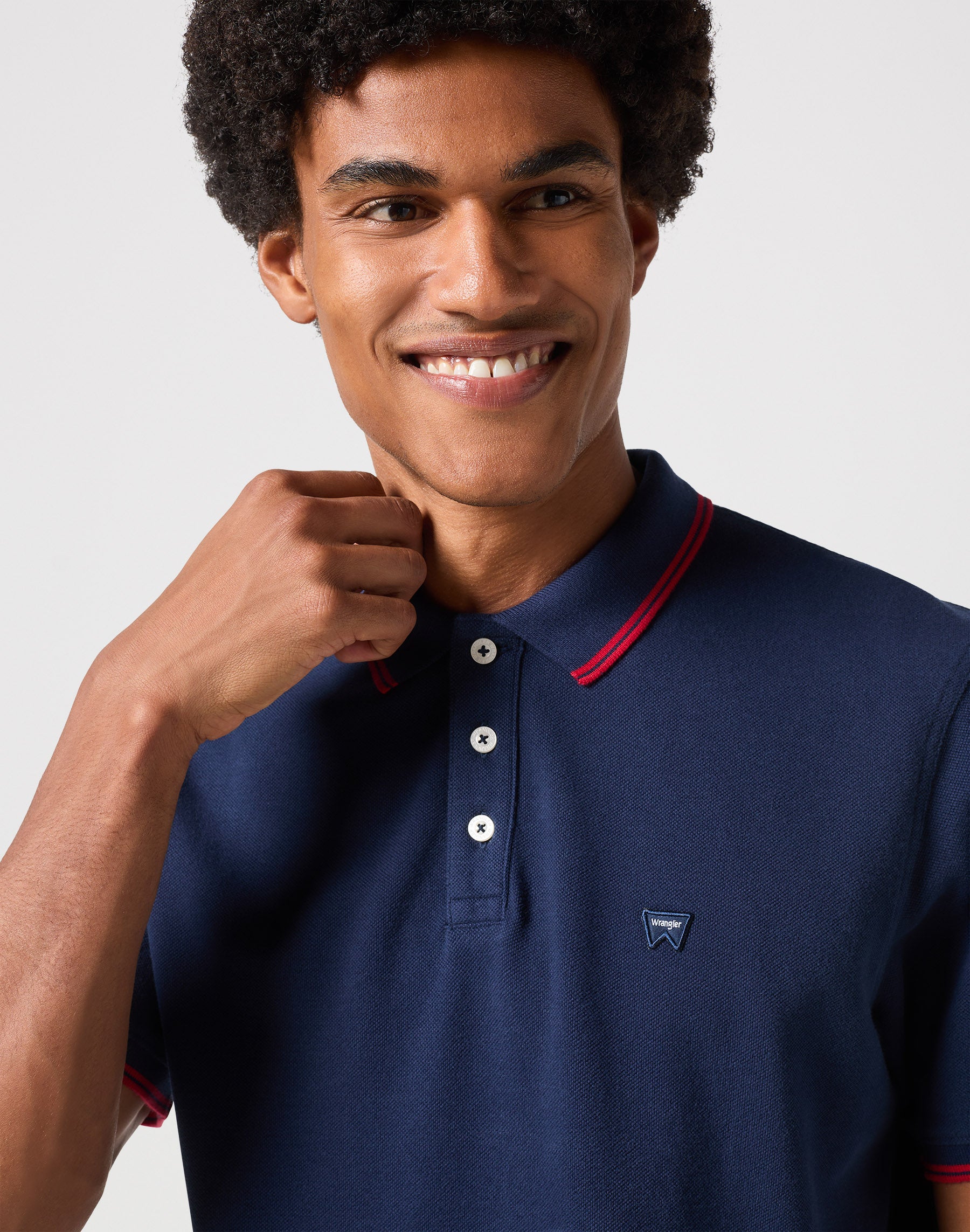 Polo en bleu marine Polos Wrangler   