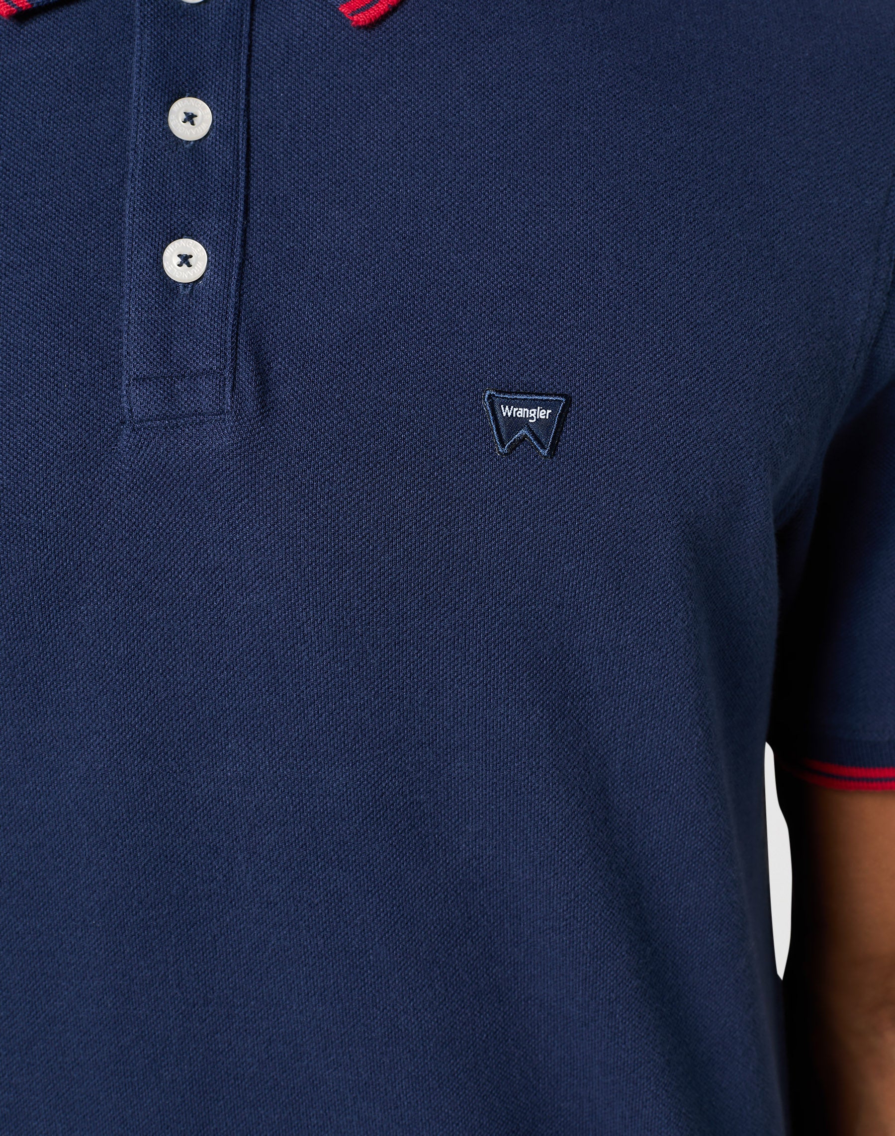 Polo en bleu marine Polos Wrangler   