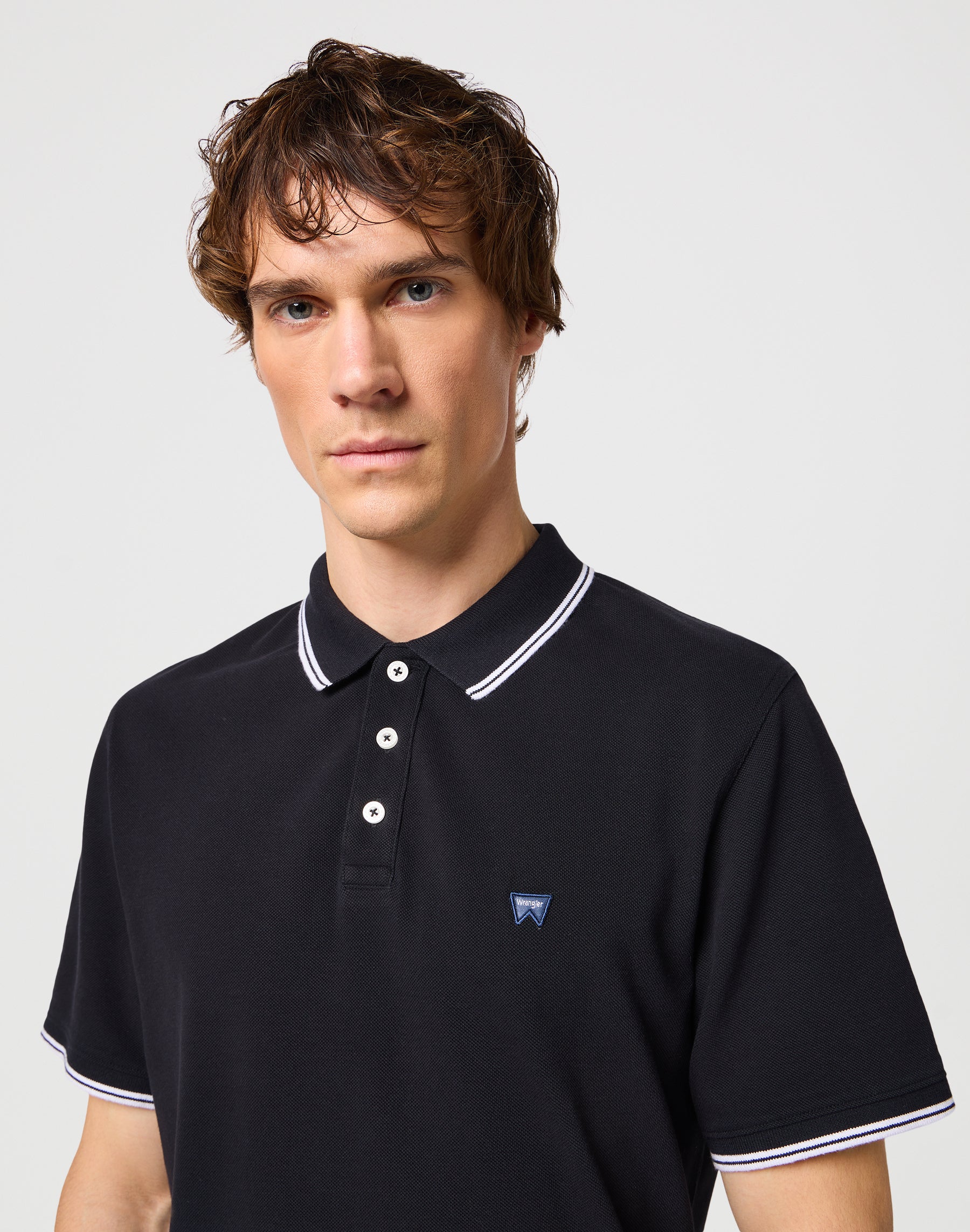 Polo en noir Polos Wrangler   