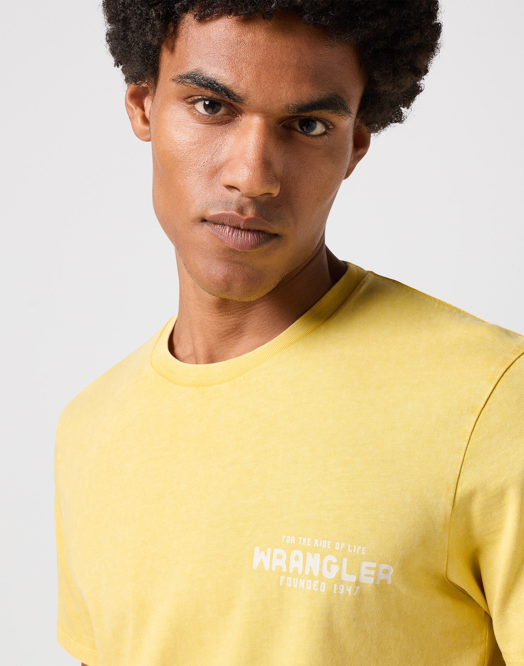 Graphic Tee in Varsity Yellow T-shirts Wrangler   