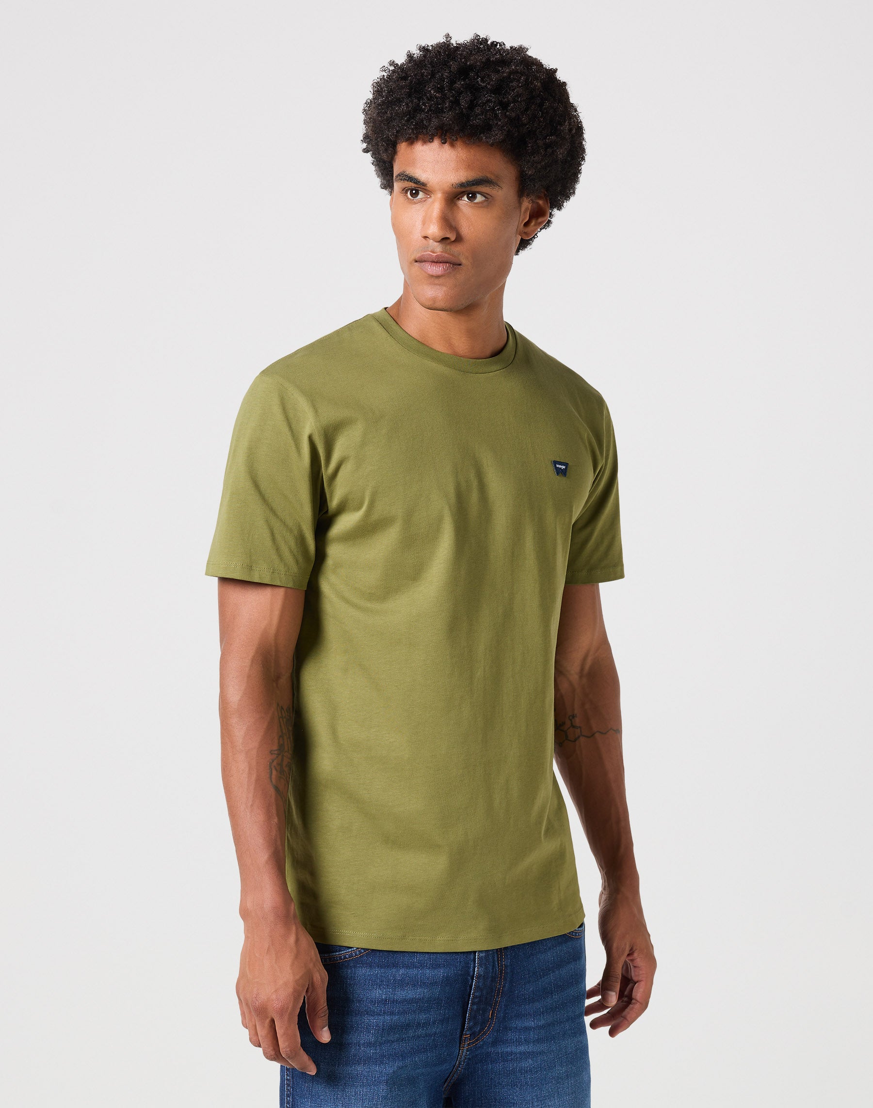 Sign Off Tee in Dusty Olive T-shirts Wrangler   