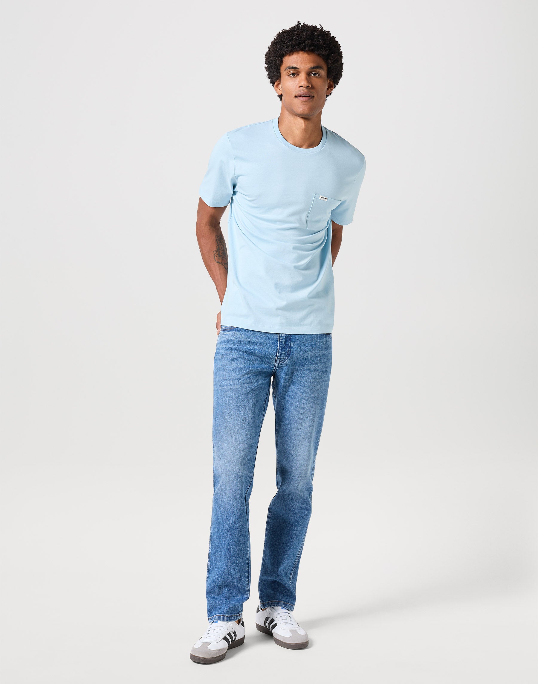 Pocket Tee in Dream Blue T-shirts Wrangler   