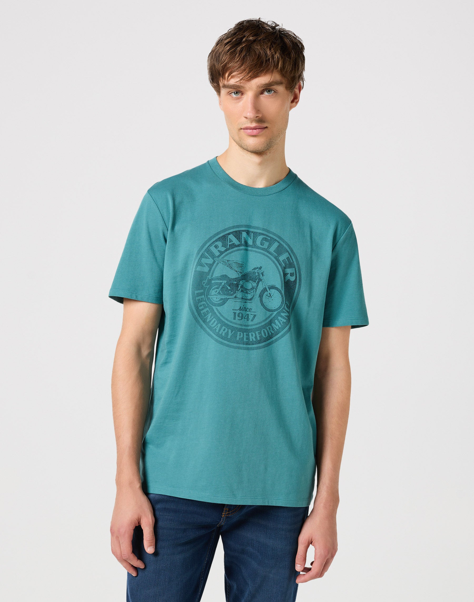 Americana Tee dans Hydro T-shirts Wrangler   