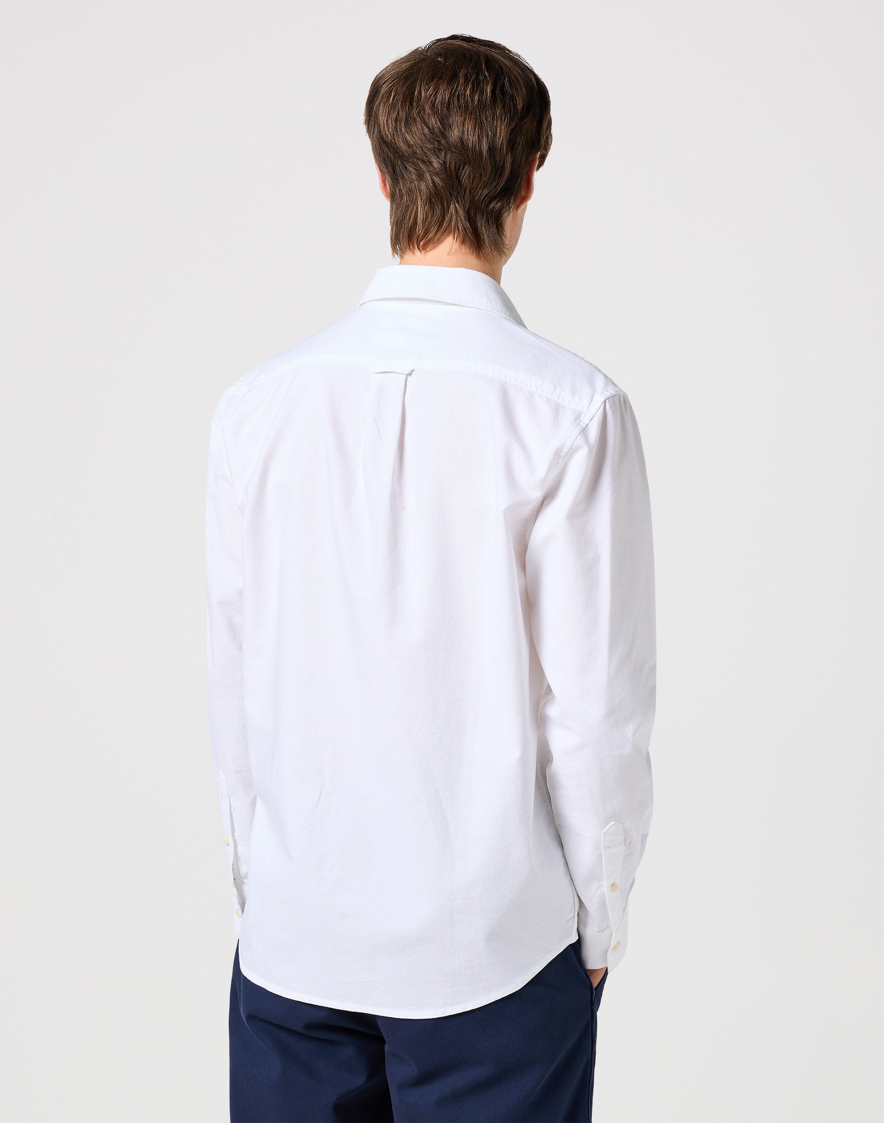 Chemise à manches longues White Oxford Chemises Wrangler   