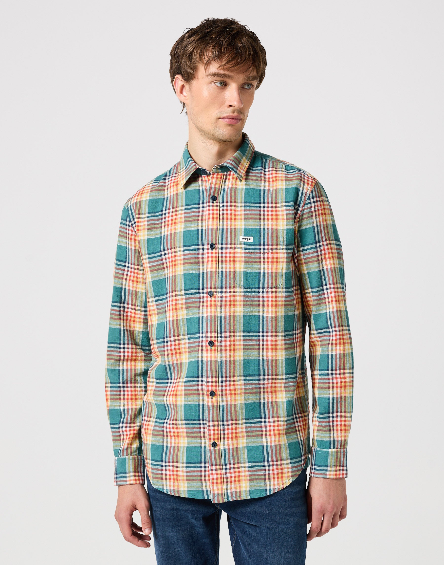 Manches longues One Pocket Shirt in Hydro Chemises Wrangler   