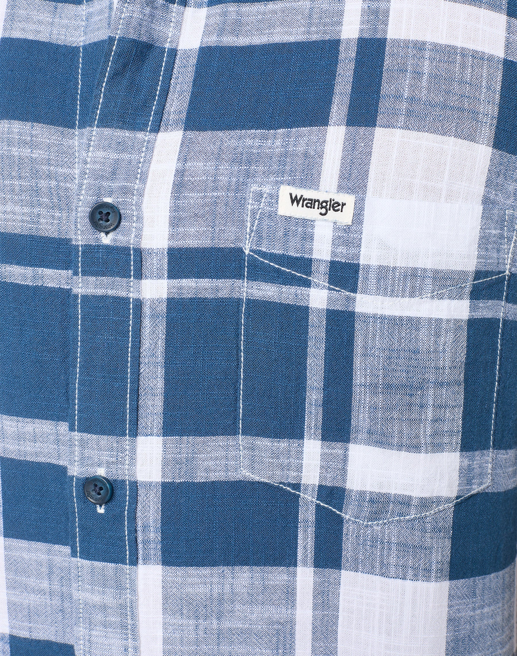 One Pocket Shirt in Blue Chemises Wrangler   