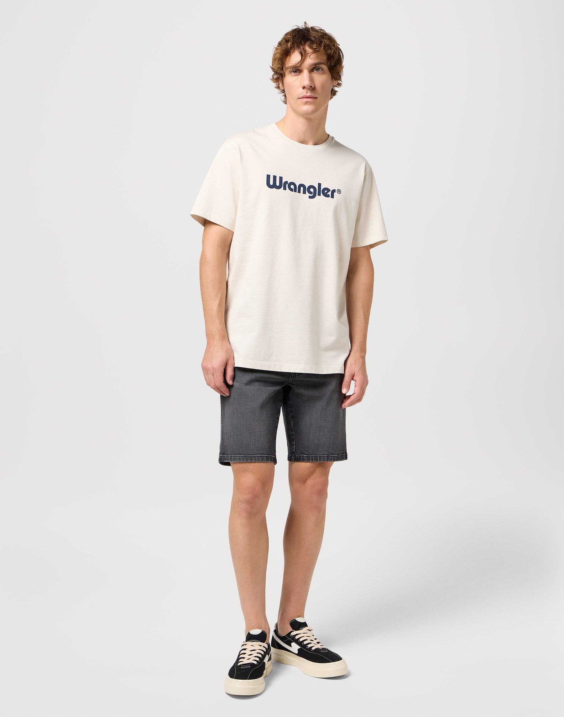 Logo Tee in White T-shirts Wrangler   