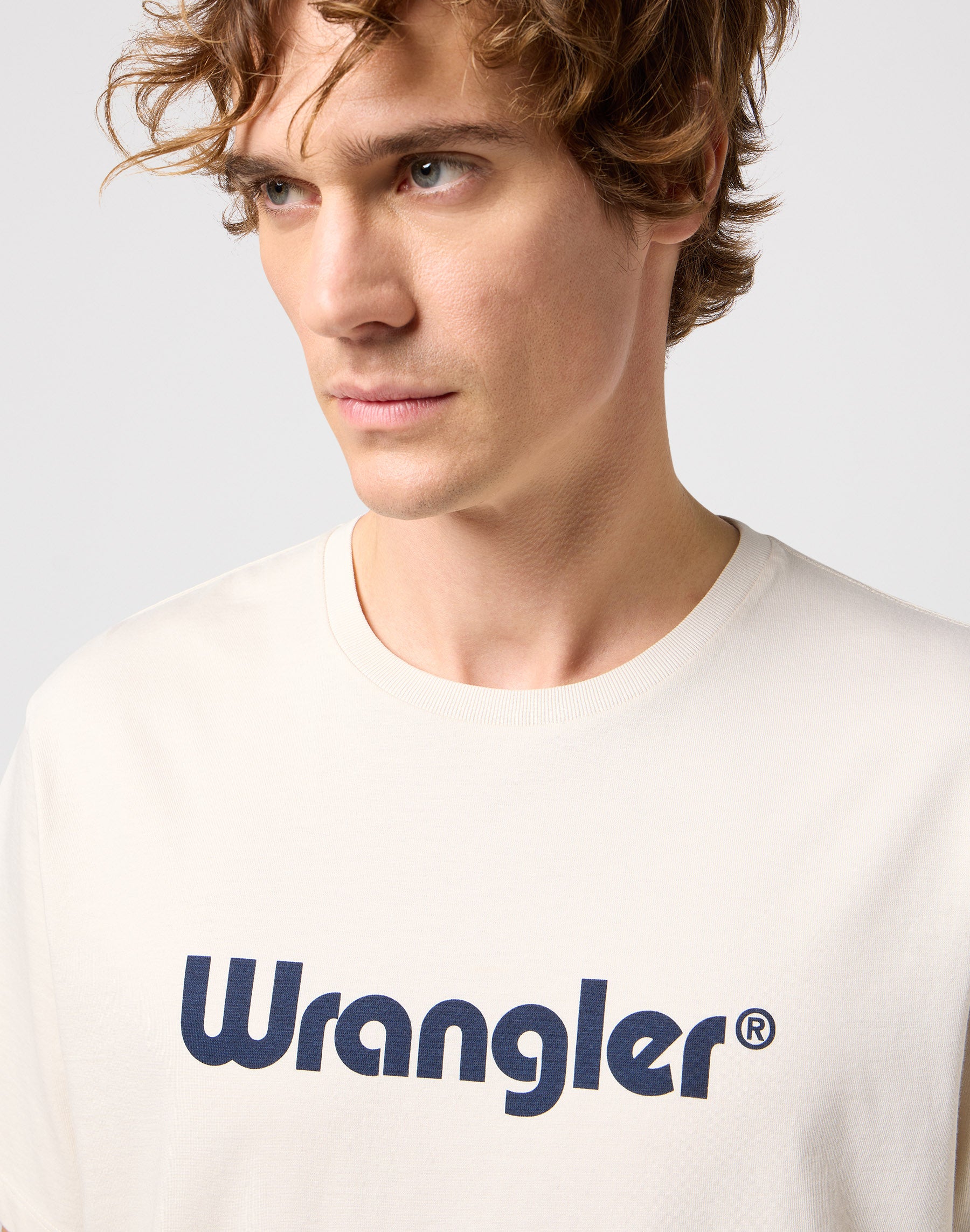 Logo Tee in White T-shirts Wrangler   