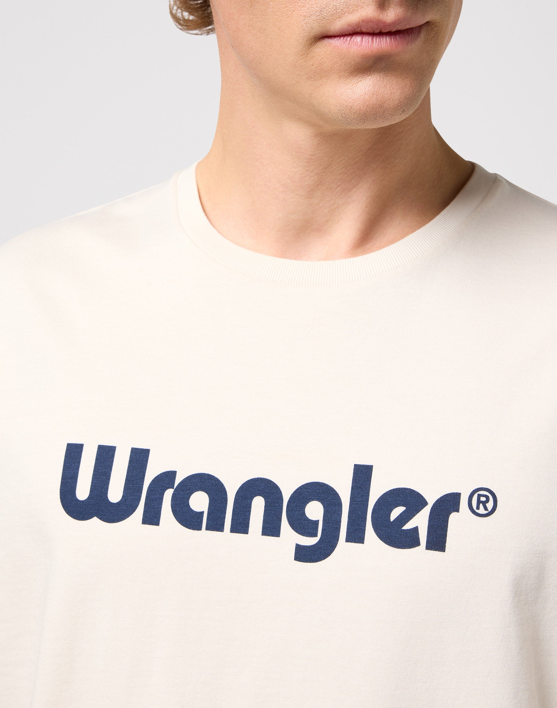 Logo Tee in White T-shirts Wrangler   