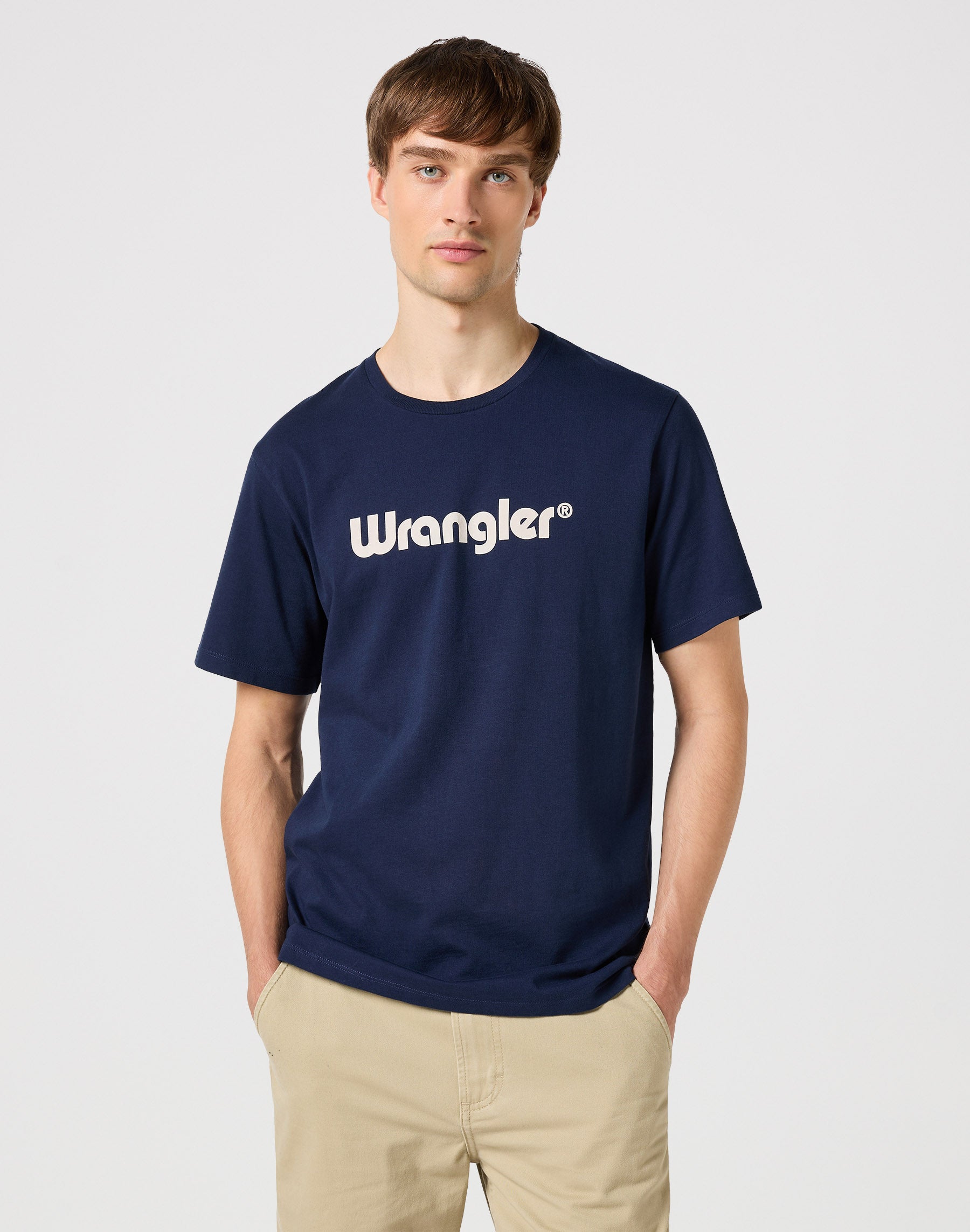 Logo Tee in Navy T-shirts Wrangler   