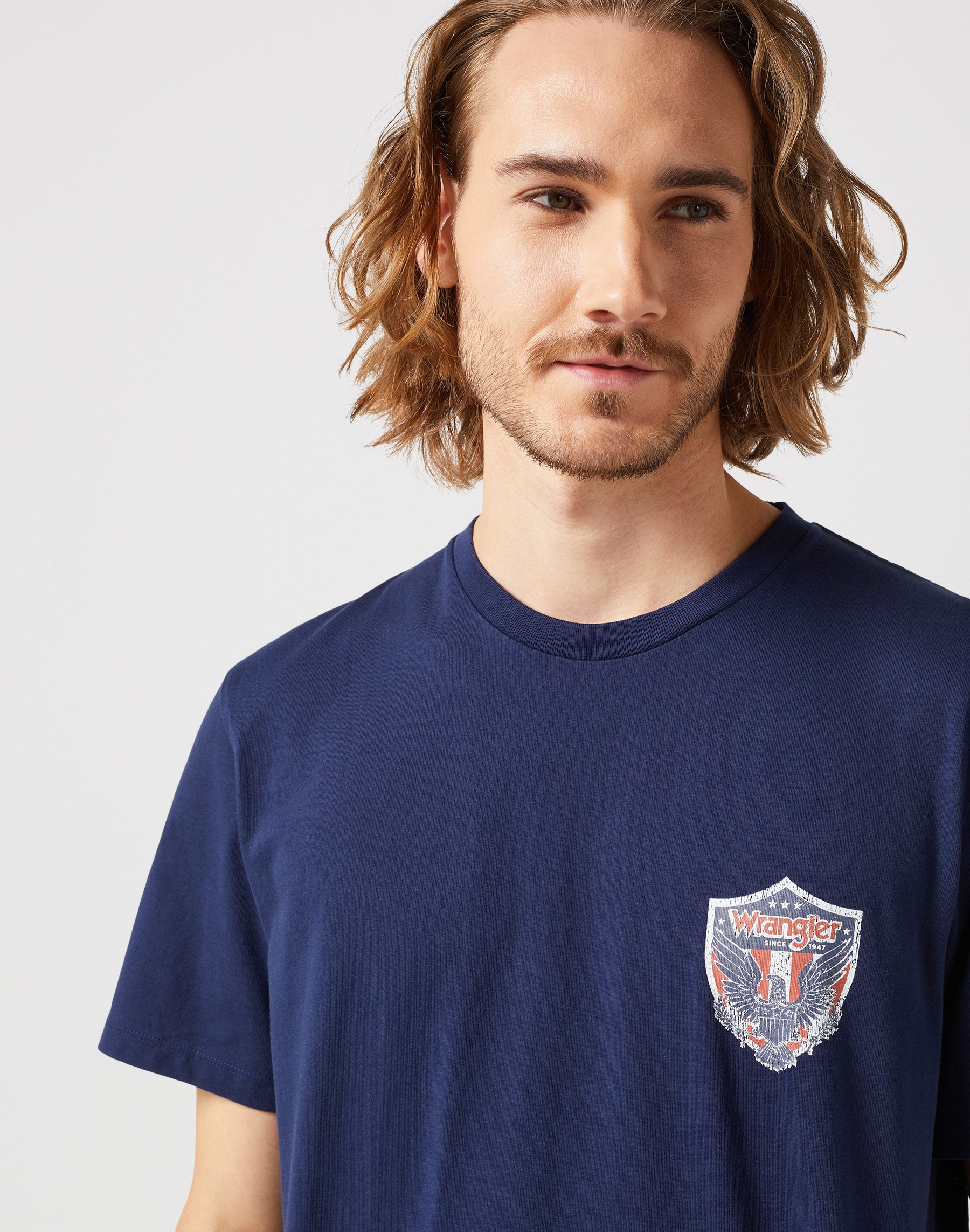 Americana Tee in Black Iris T-shirts Wrangler   