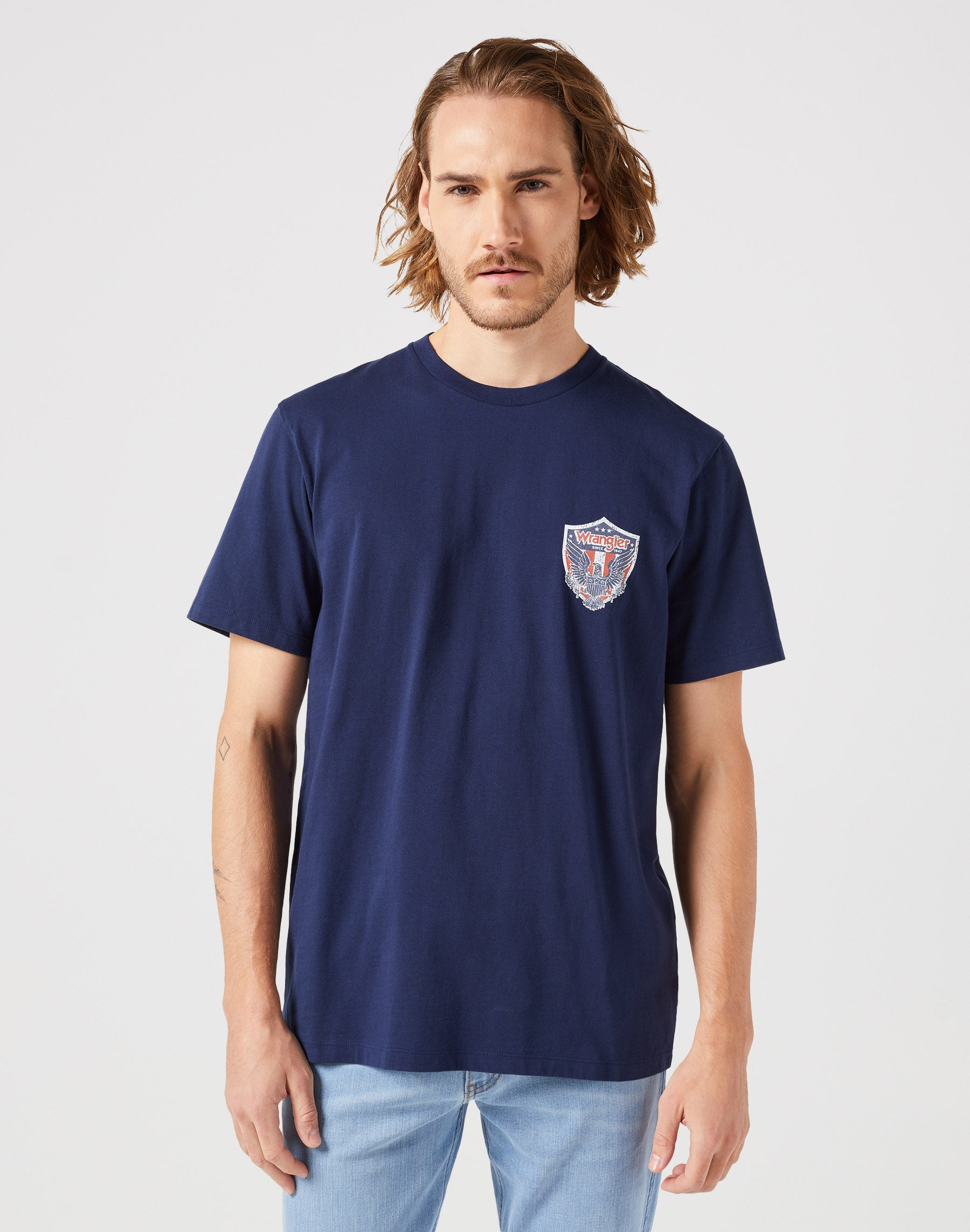 Americana Tee in Black Iris T-shirts Wrangler   