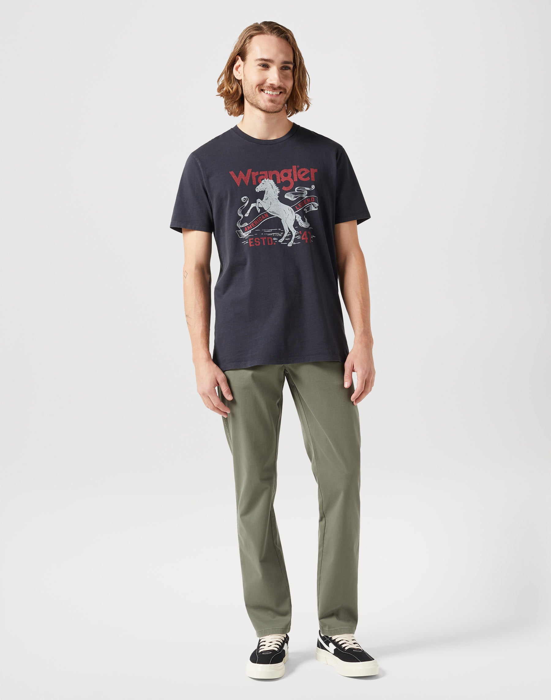 Americana Tee in Faded Black T-shirts Wrangler   