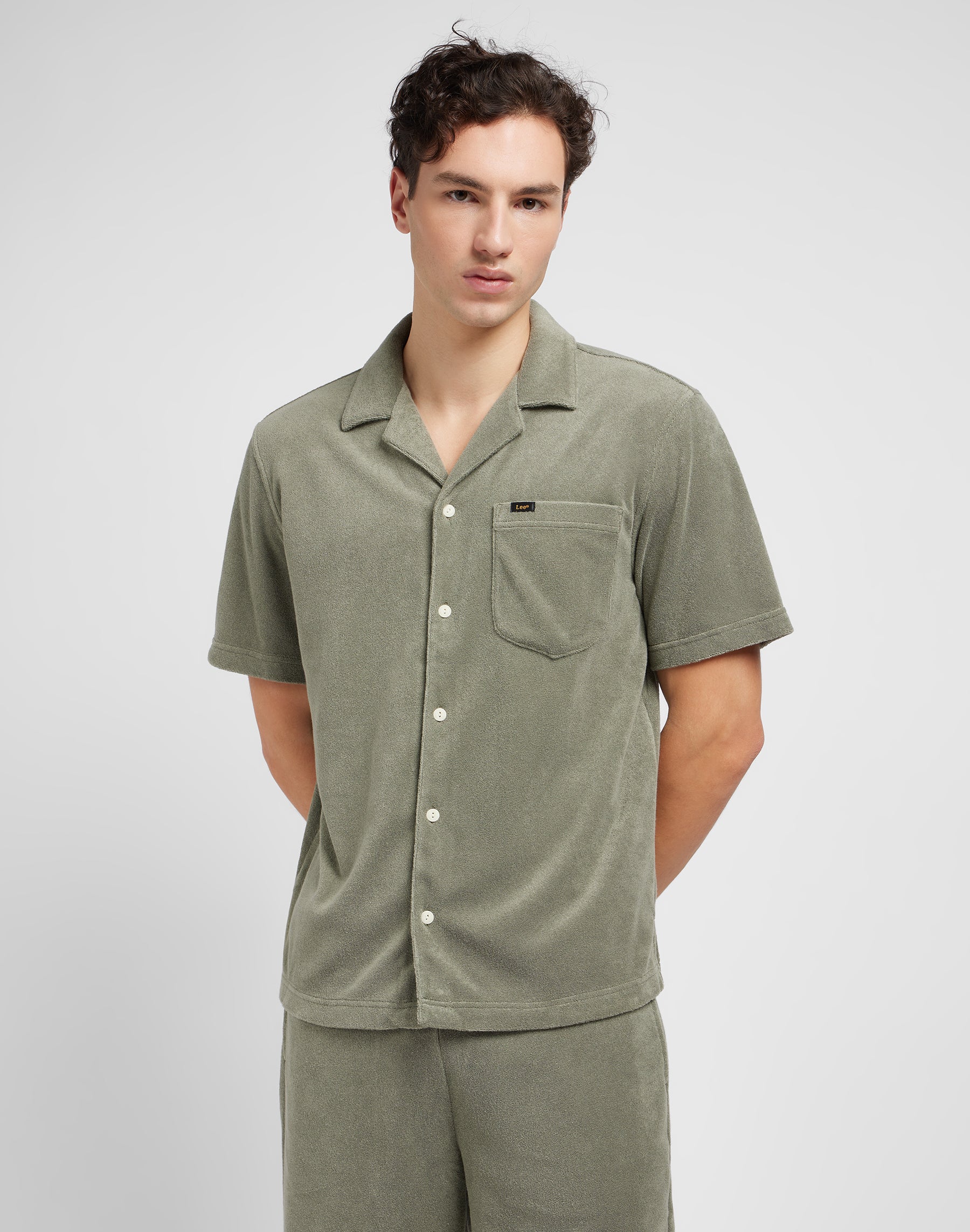 Chemise Knit Camp dans Olive Grove Chemises Lee   