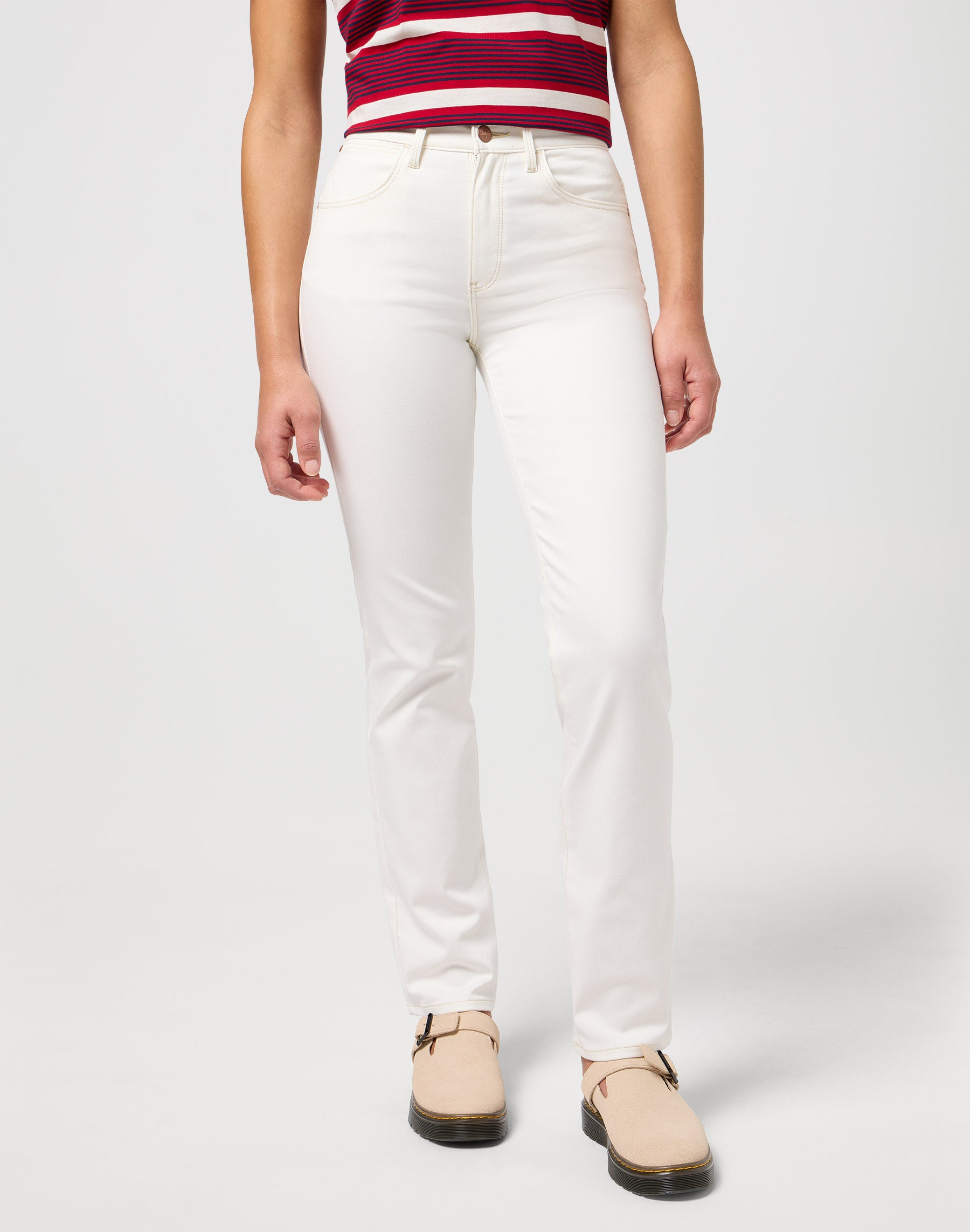 Jeans Wrangler droit en blanc   