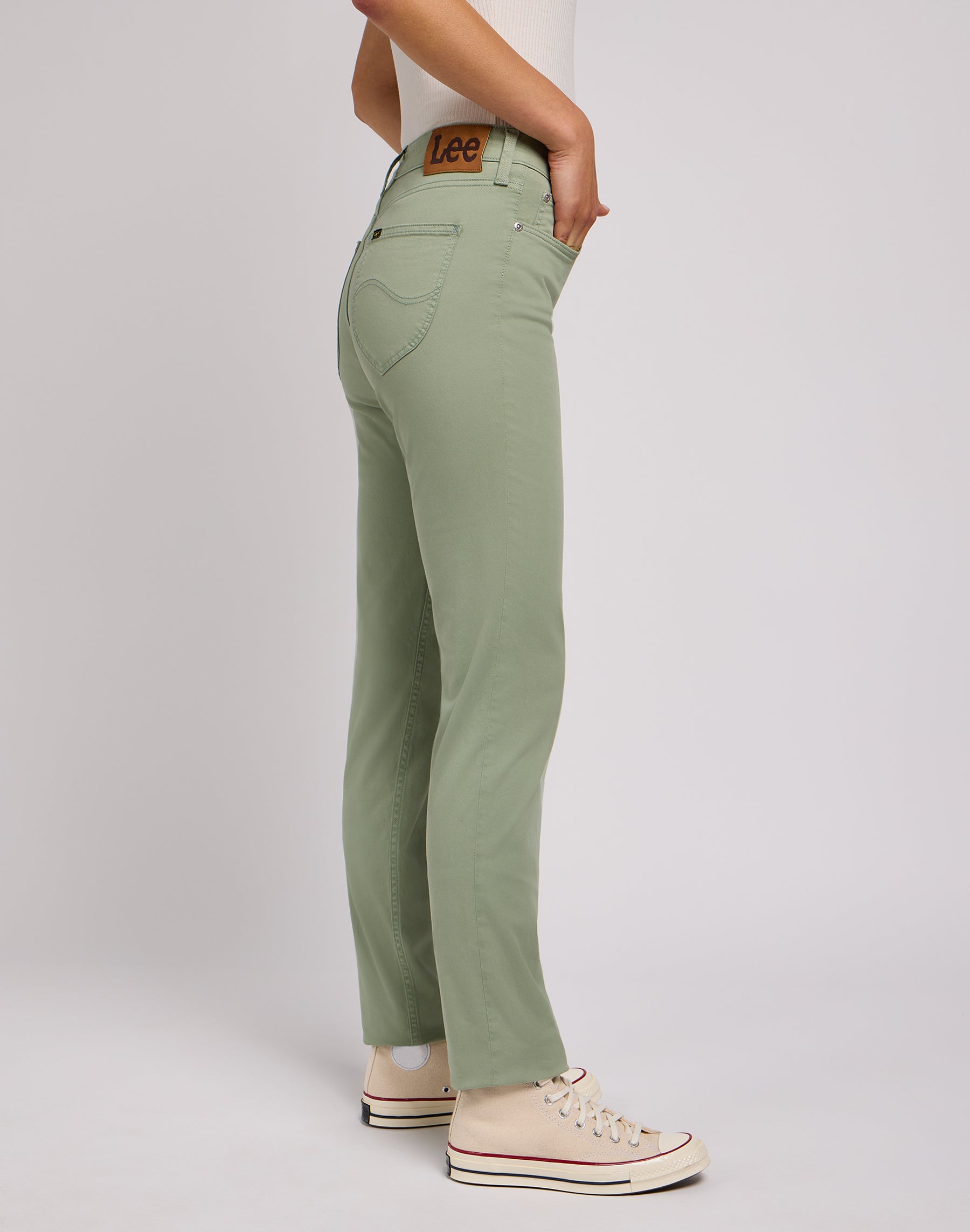 Pantalon Marion Straight in Intuition Grey Lee   