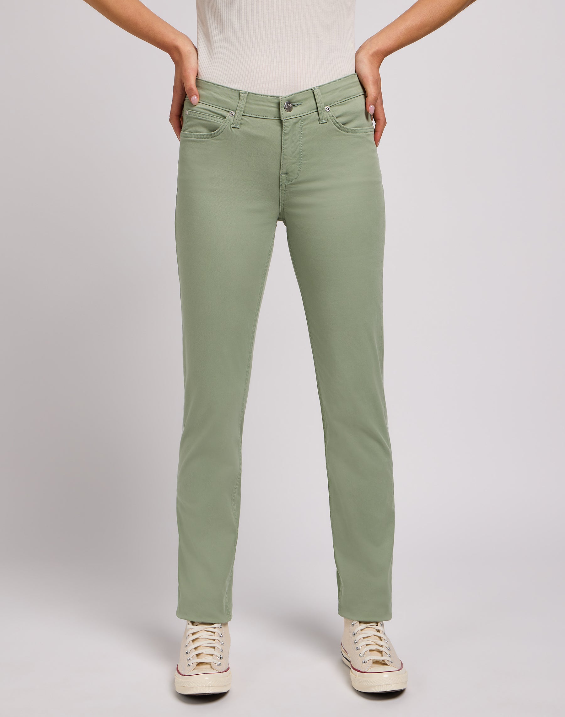 Pantalon Marion Straight in Intuition Grey Lee   