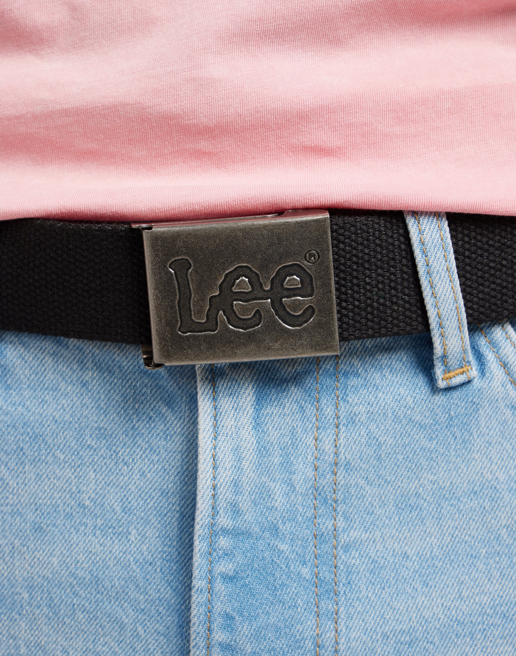 Webbing Belt in Black Ceinture Lee   