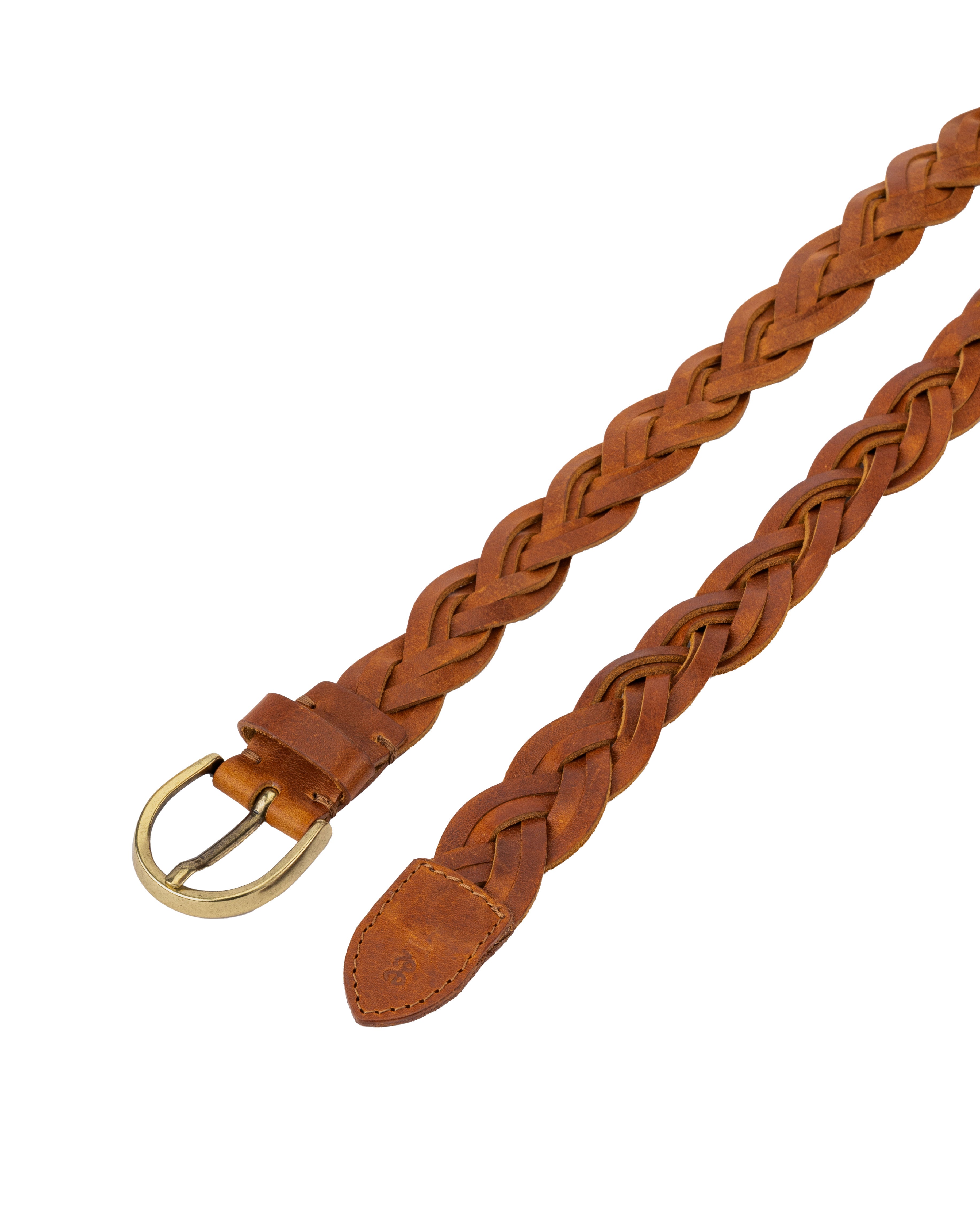 Braided Belt in Tan Ceinture Lee   