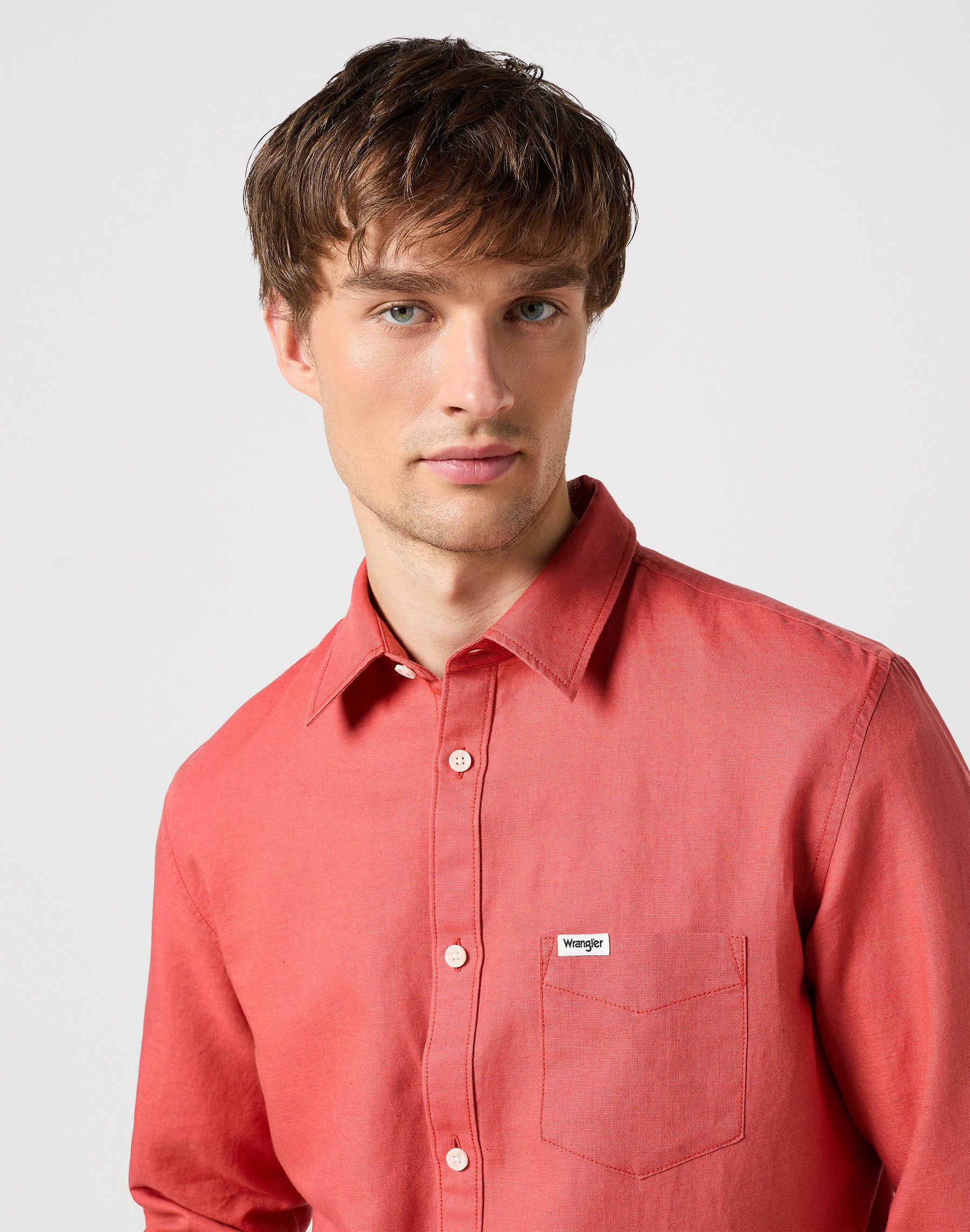 One Pocket Shirt in Burnt Sienna Chemises Wrangler   