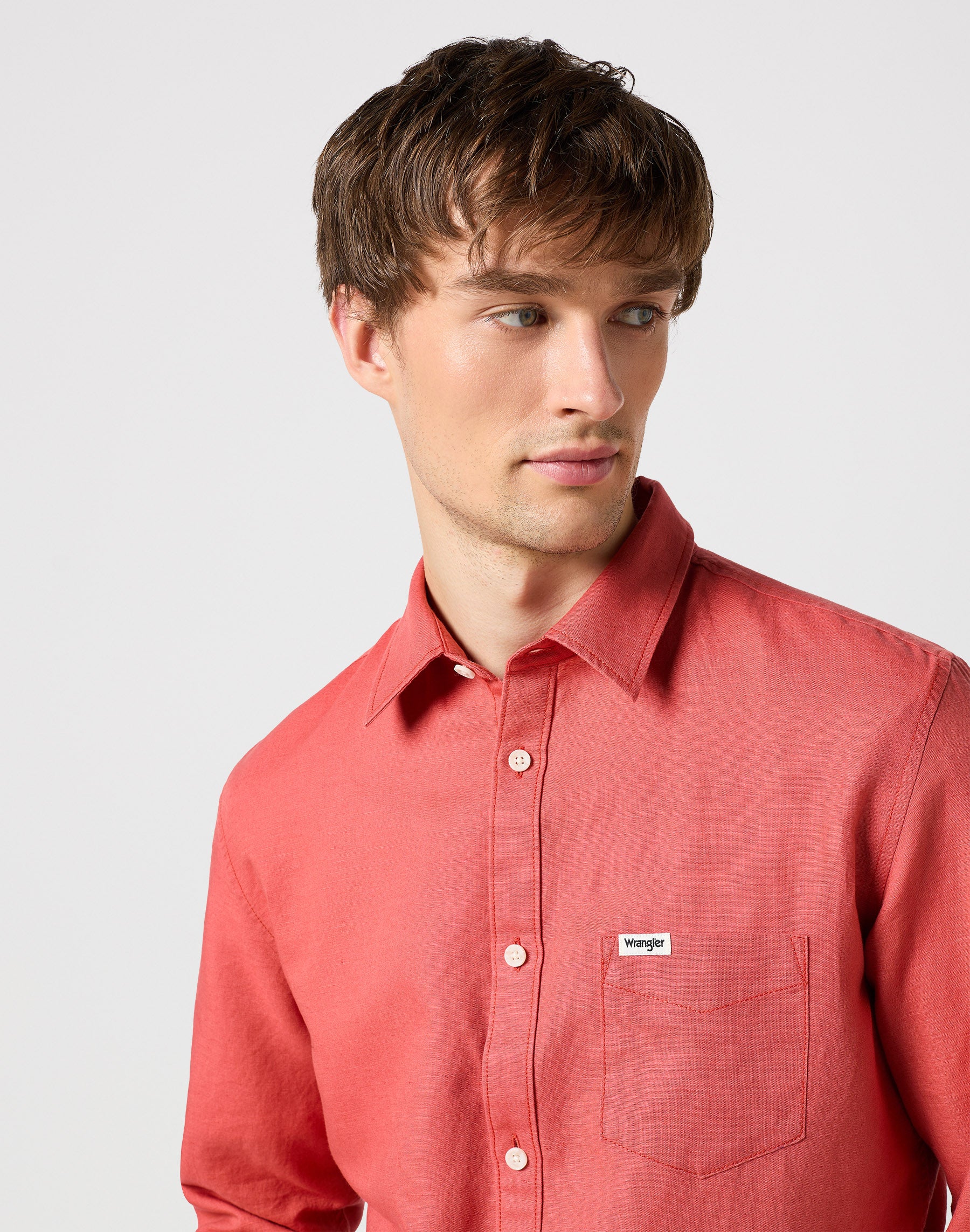 One Pocket Shirt in Burnt Sienna Chemises Wrangler   