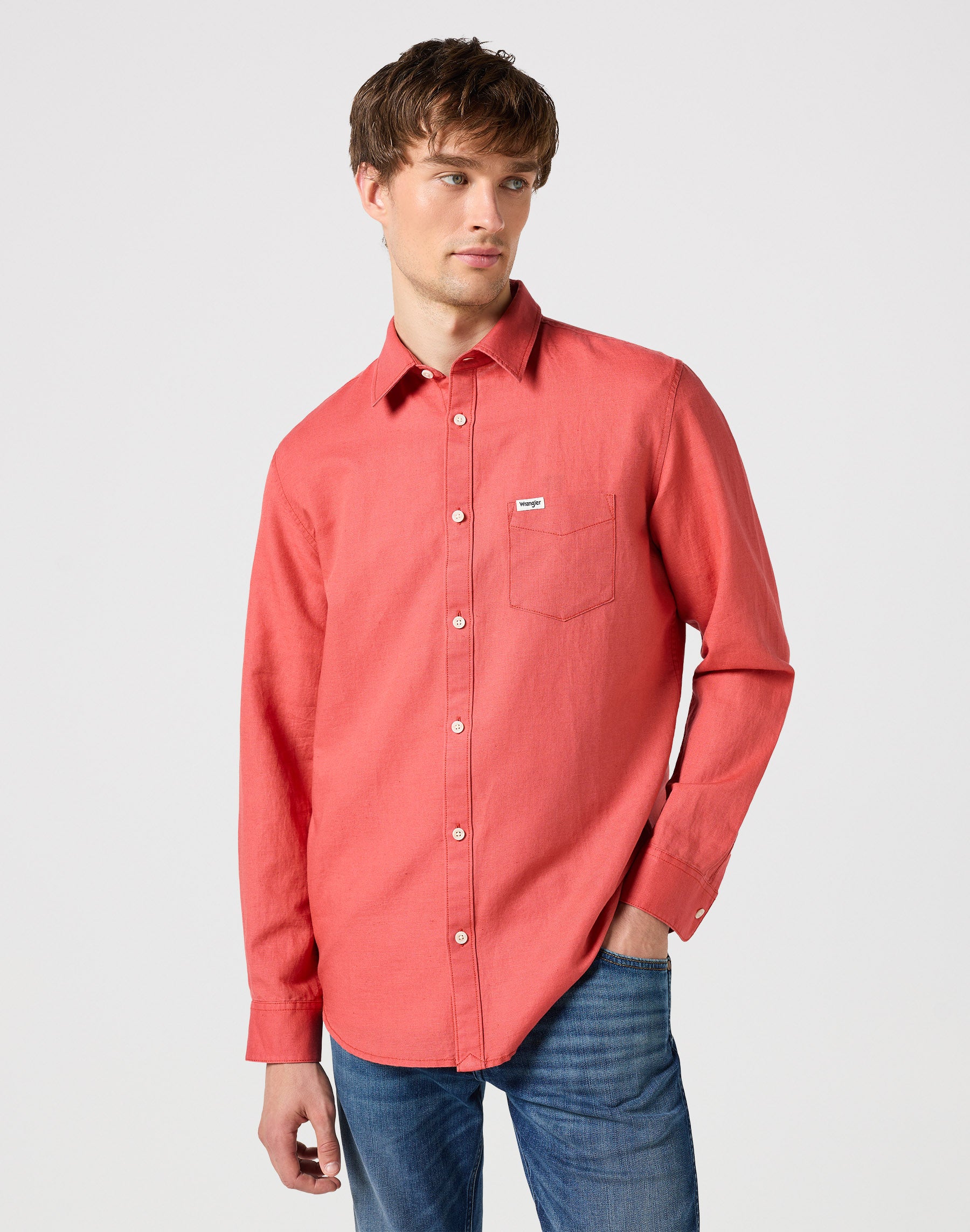 One Pocket Shirt in Burnt Sienna Chemises Wrangler   