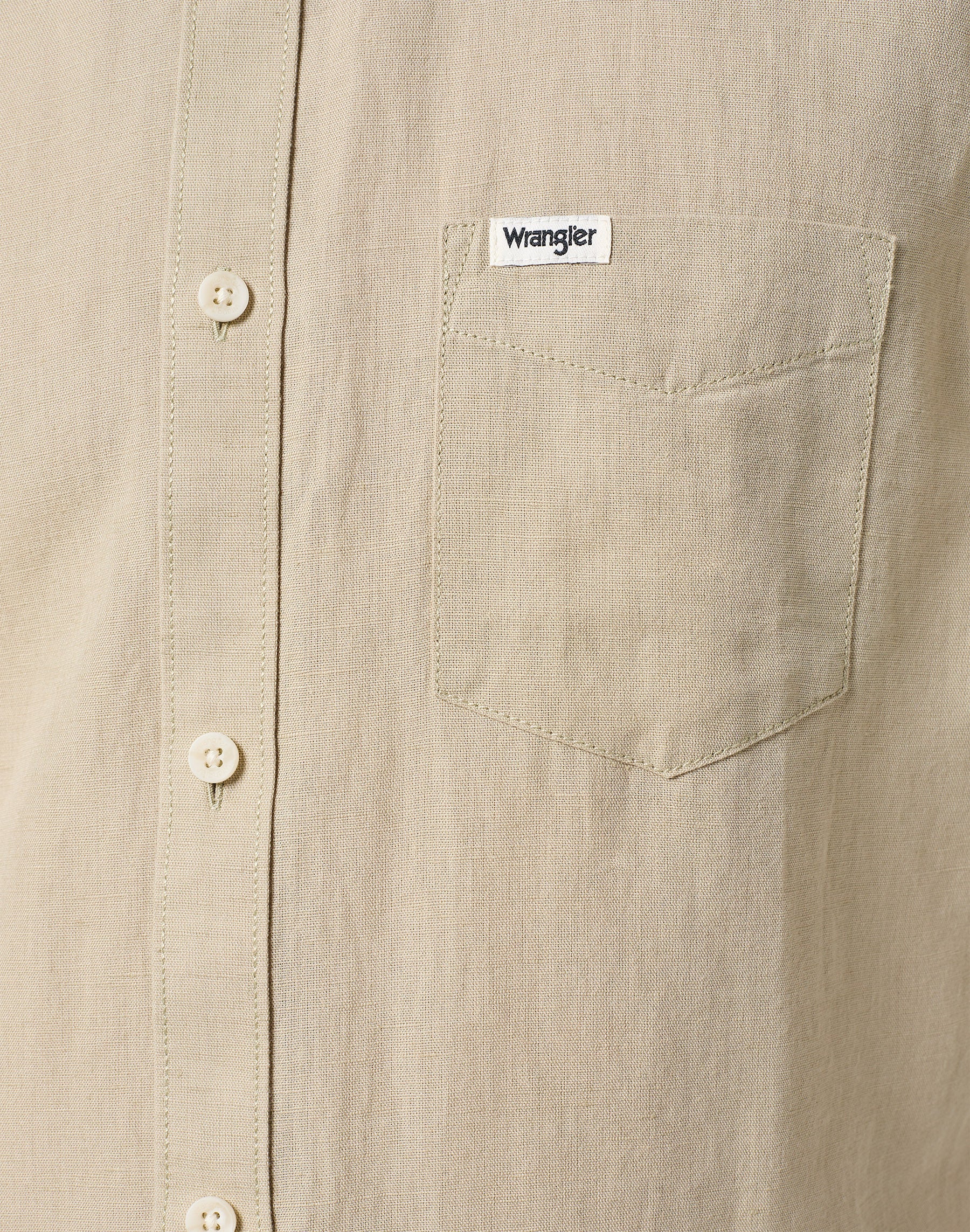 Chemise à une poche Plaza Taupe Chemises Wrangler   