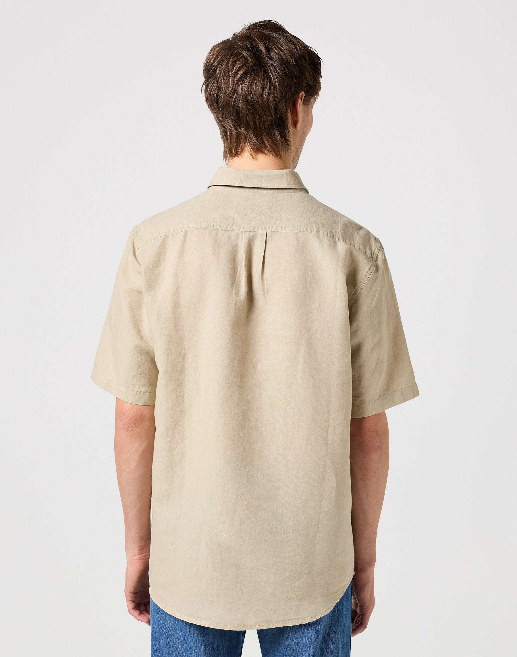 Chemise à une poche Plaza Taupe Chemises Wrangler   