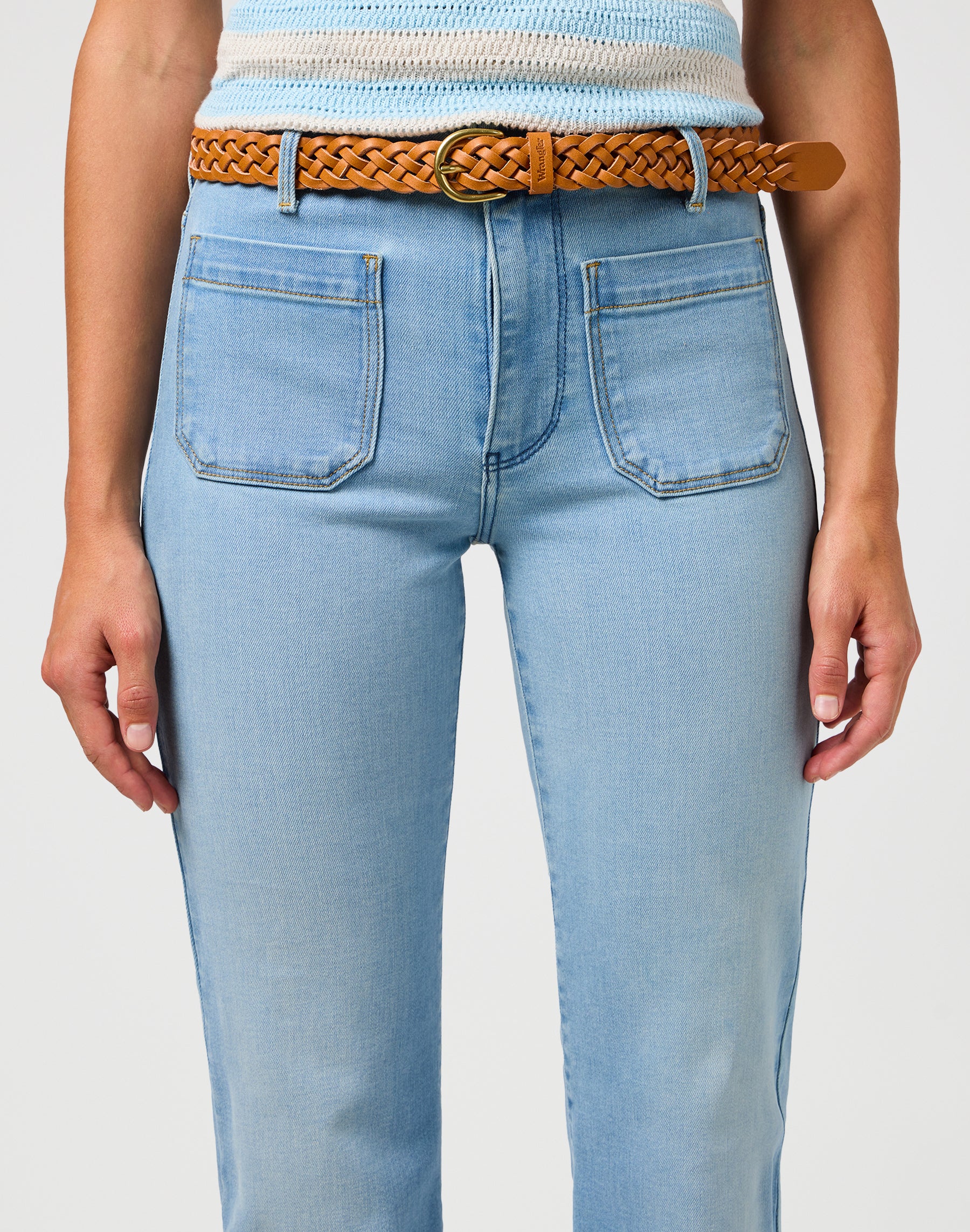 Braided Belt in Cognac Ceinture Wrangler   