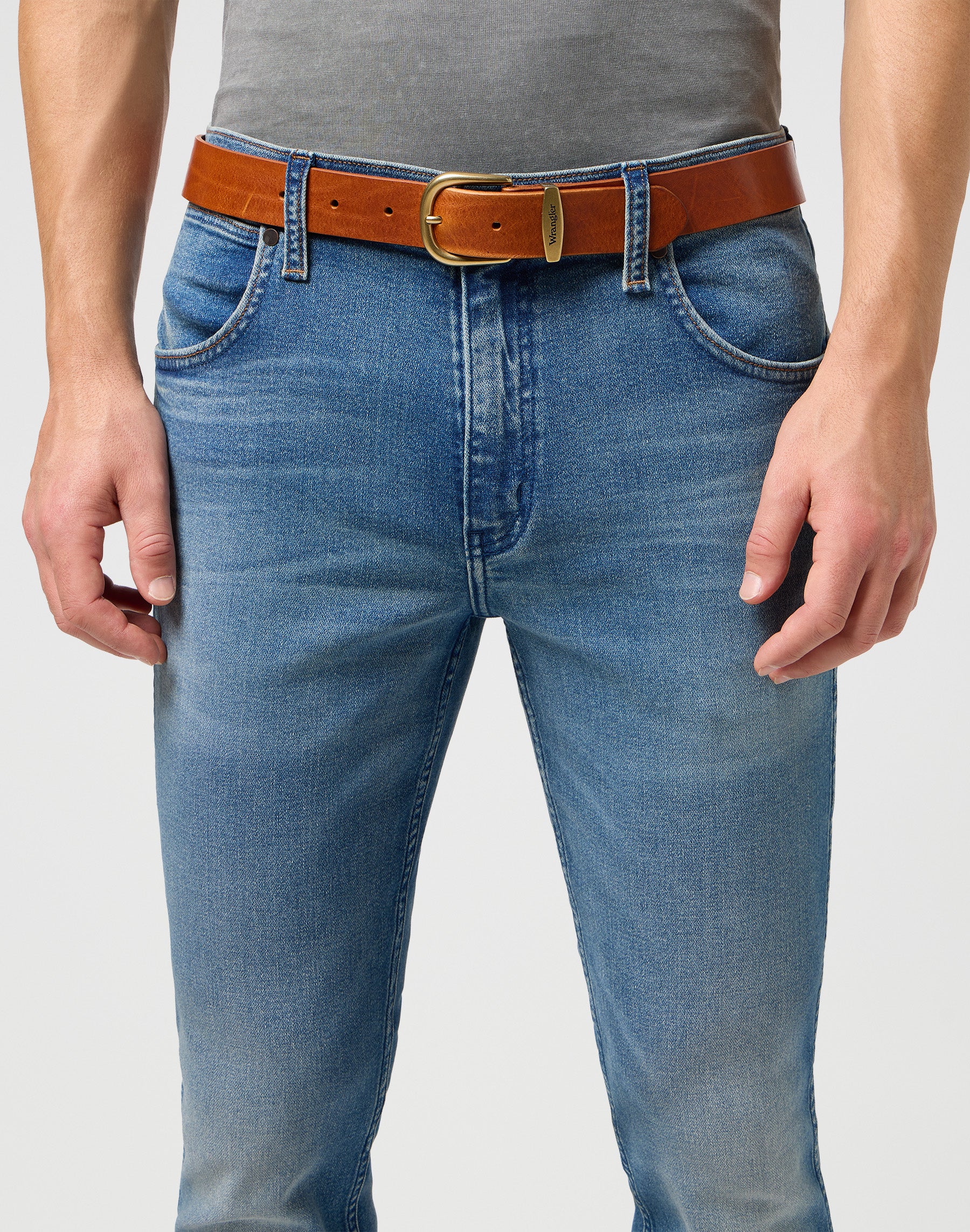 Easy Belt in Cognac Ceinture Wrangler   