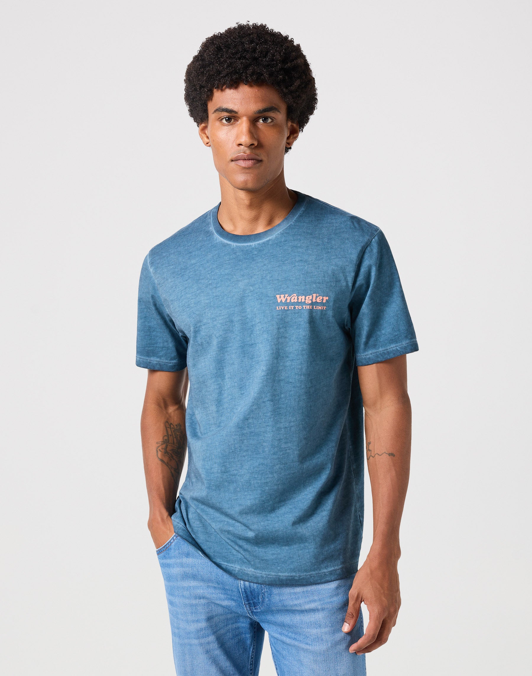 Graphic Tee in Dark Denim T-shirts Wrangler   