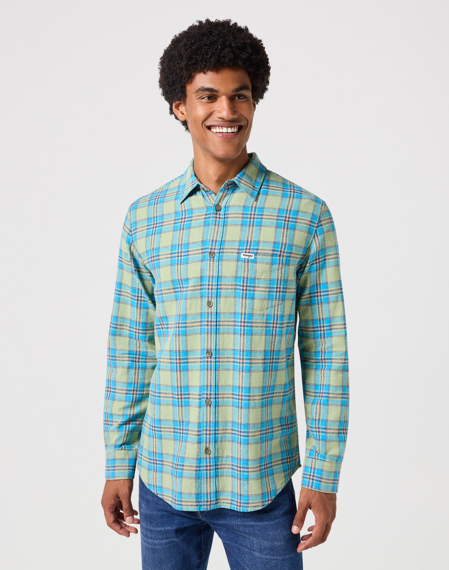 Chemise à manches longues One Pocket in Reseda Chemises Wrangler   