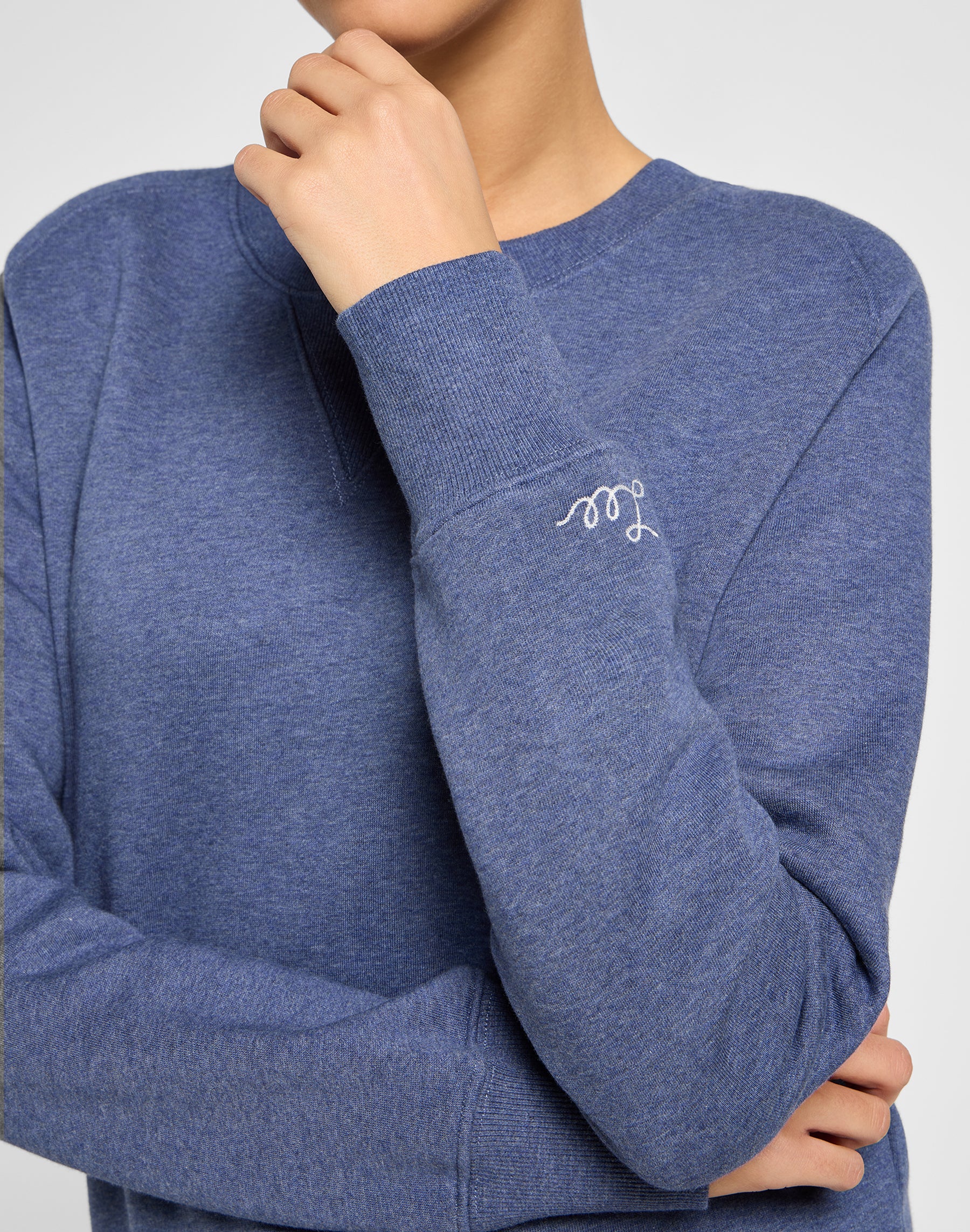 Sweat ras du cou Raglan en Mood Indigo Heather Pullover Lee   