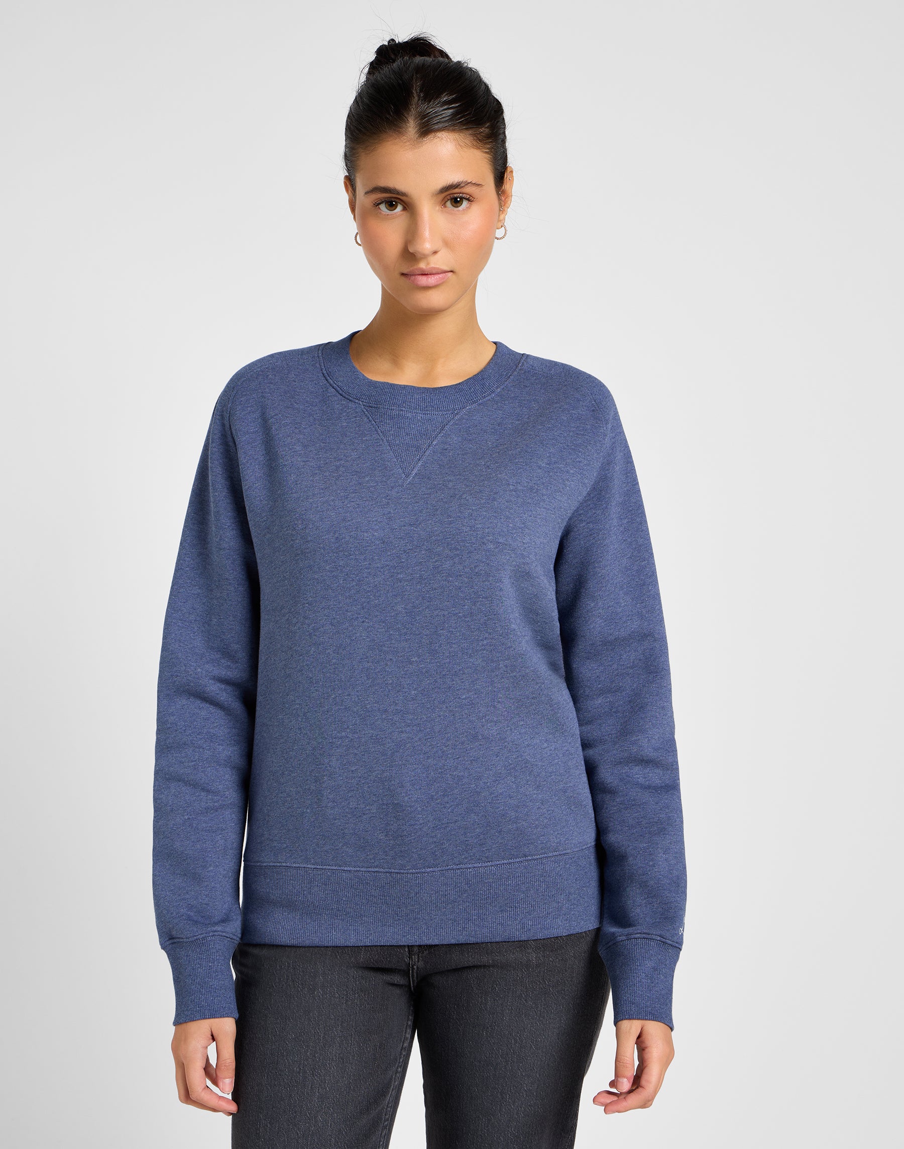 Sweat ras du cou Raglan en Mood Indigo Heather Pullover Lee   