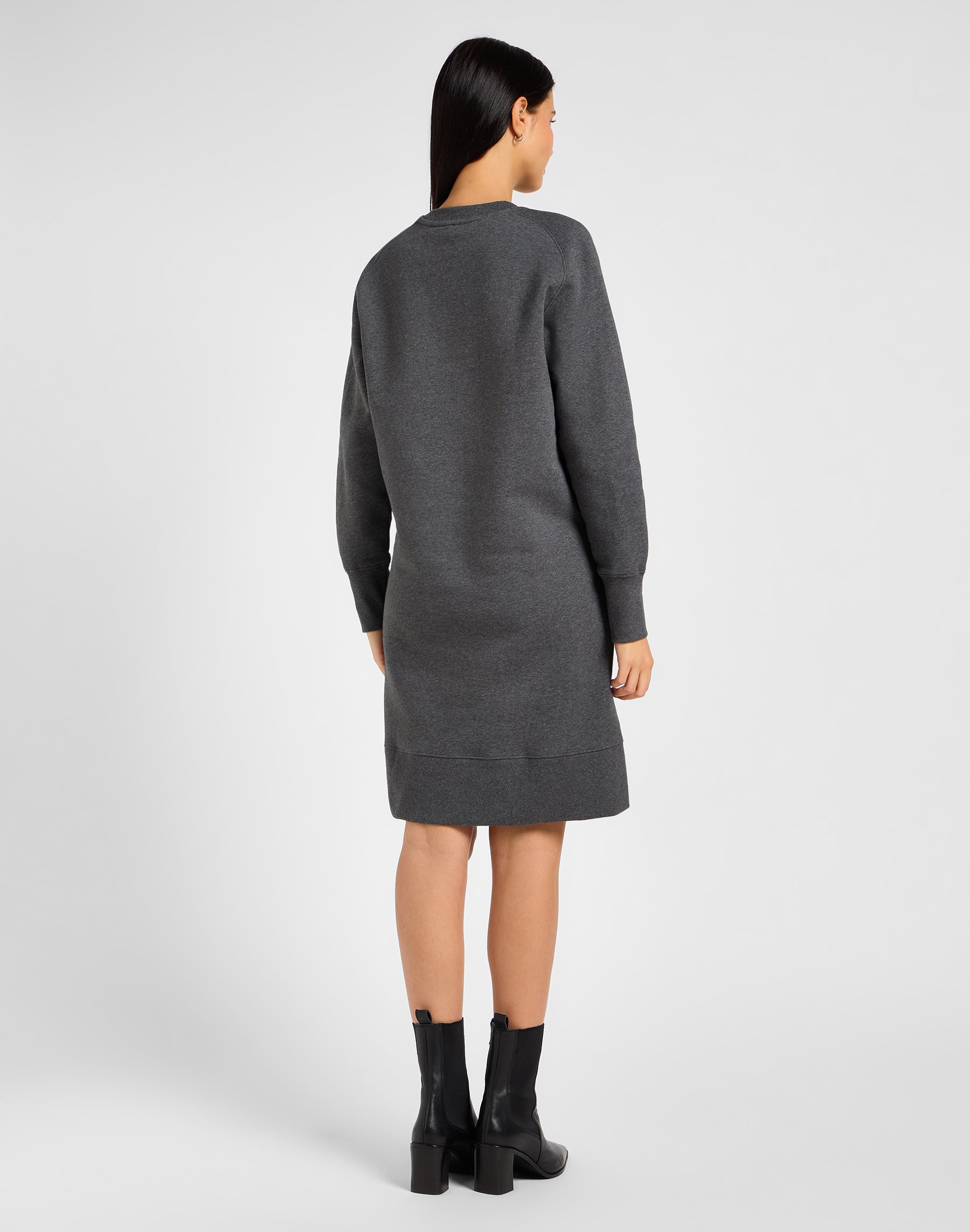 Robe raglan sweat dans les robes Charcoal Heather Lee   