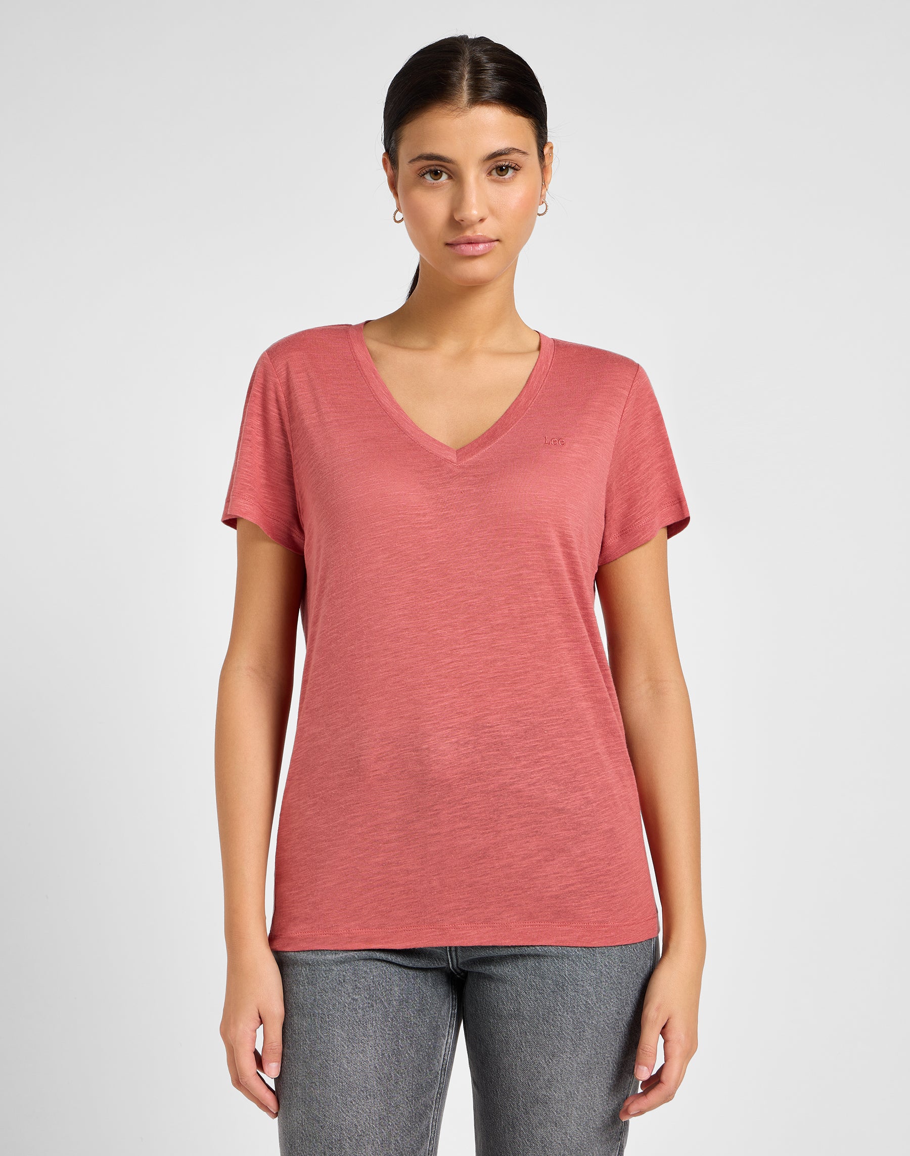 Tee shirt col en V dans Cinnamon T-shirts Lee   