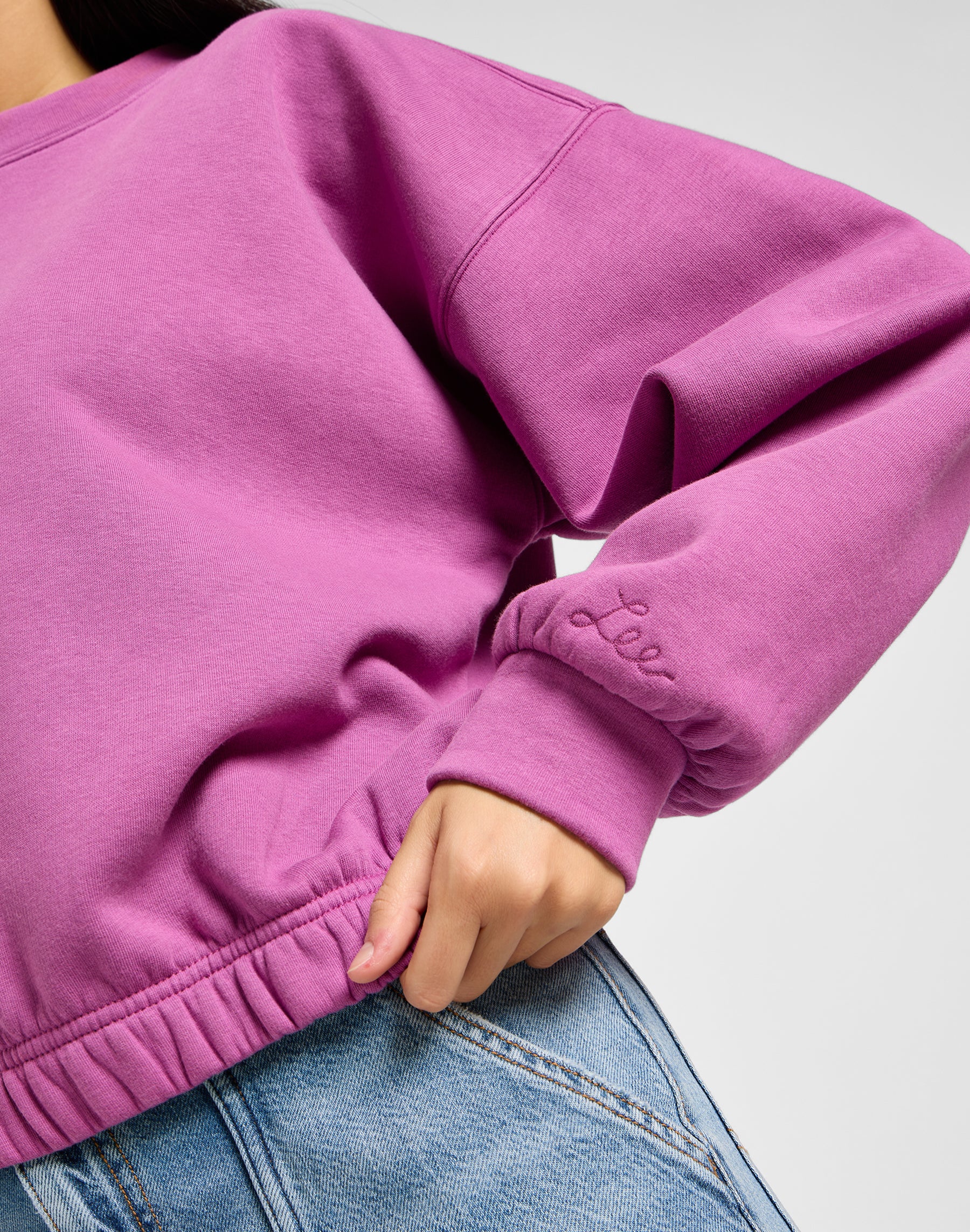 Sleeve Detail Sweatshirt in Lotus Sweatshirts Lee   