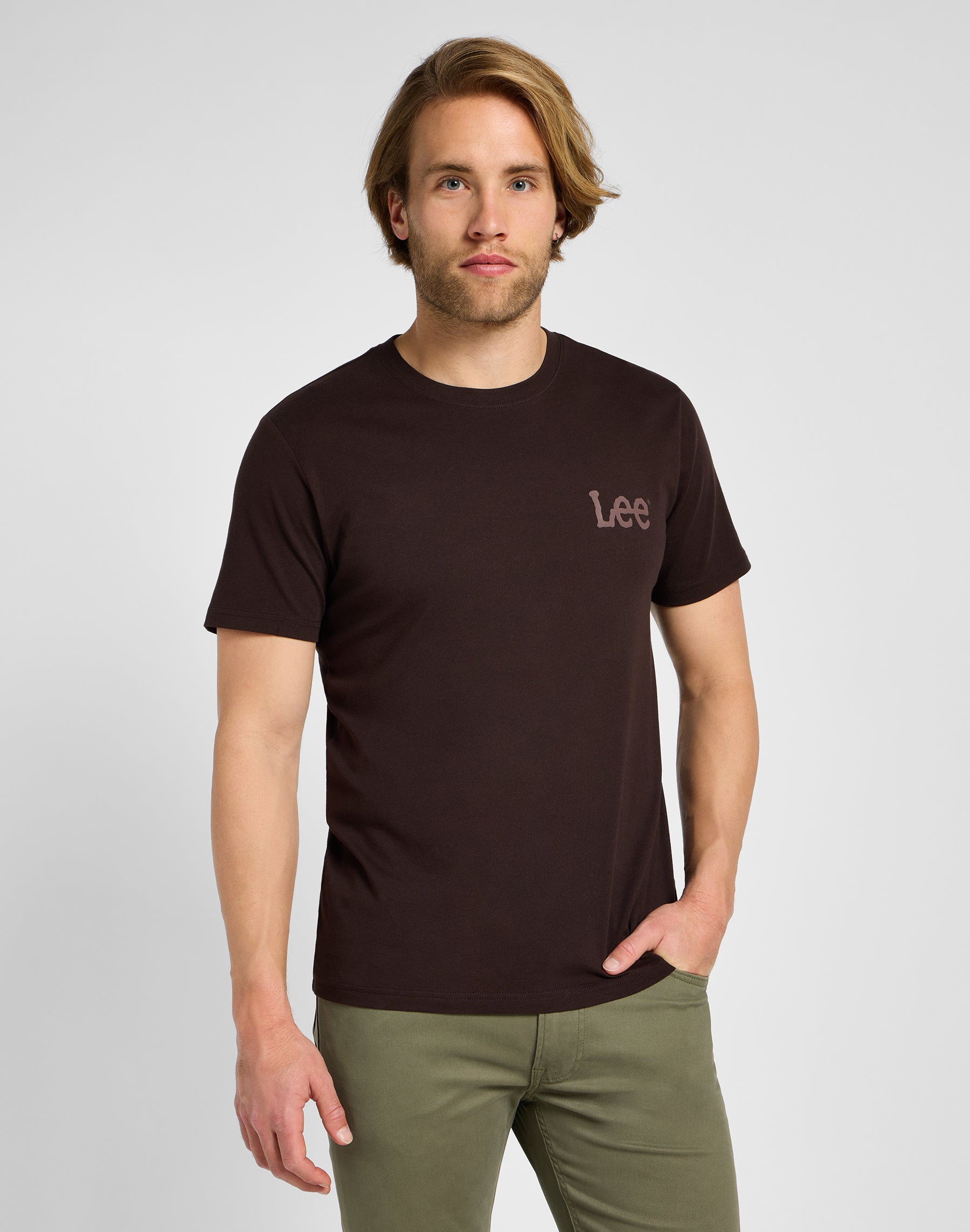 Medium Wobbly Lee Tee in Espresso T-shirts Lee   