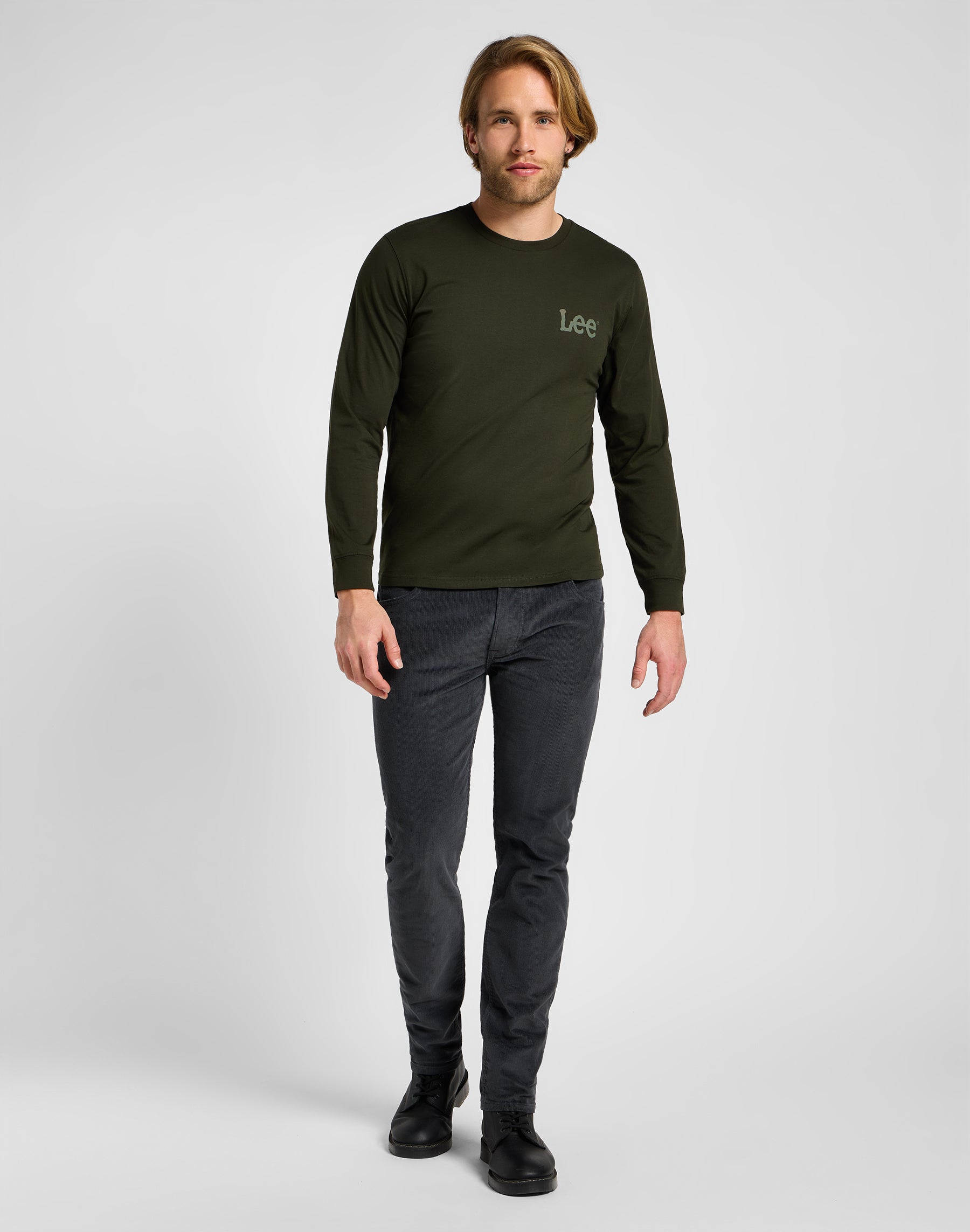 Manches longues Med Woblly Lee in Olive Night Sweatshirts Lee   