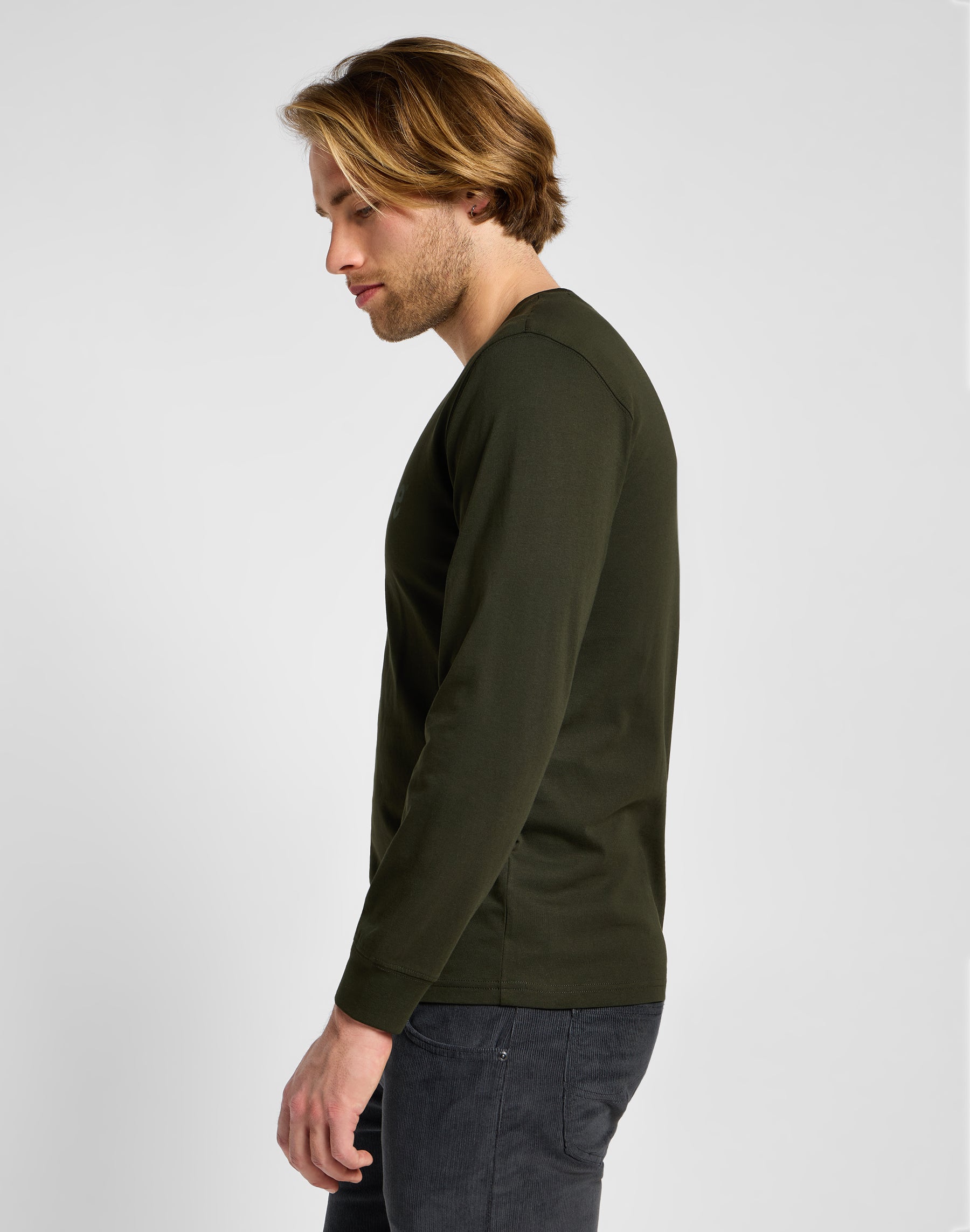 Manches longues Med Woblly Lee in Olive Night Sweatshirts Lee   